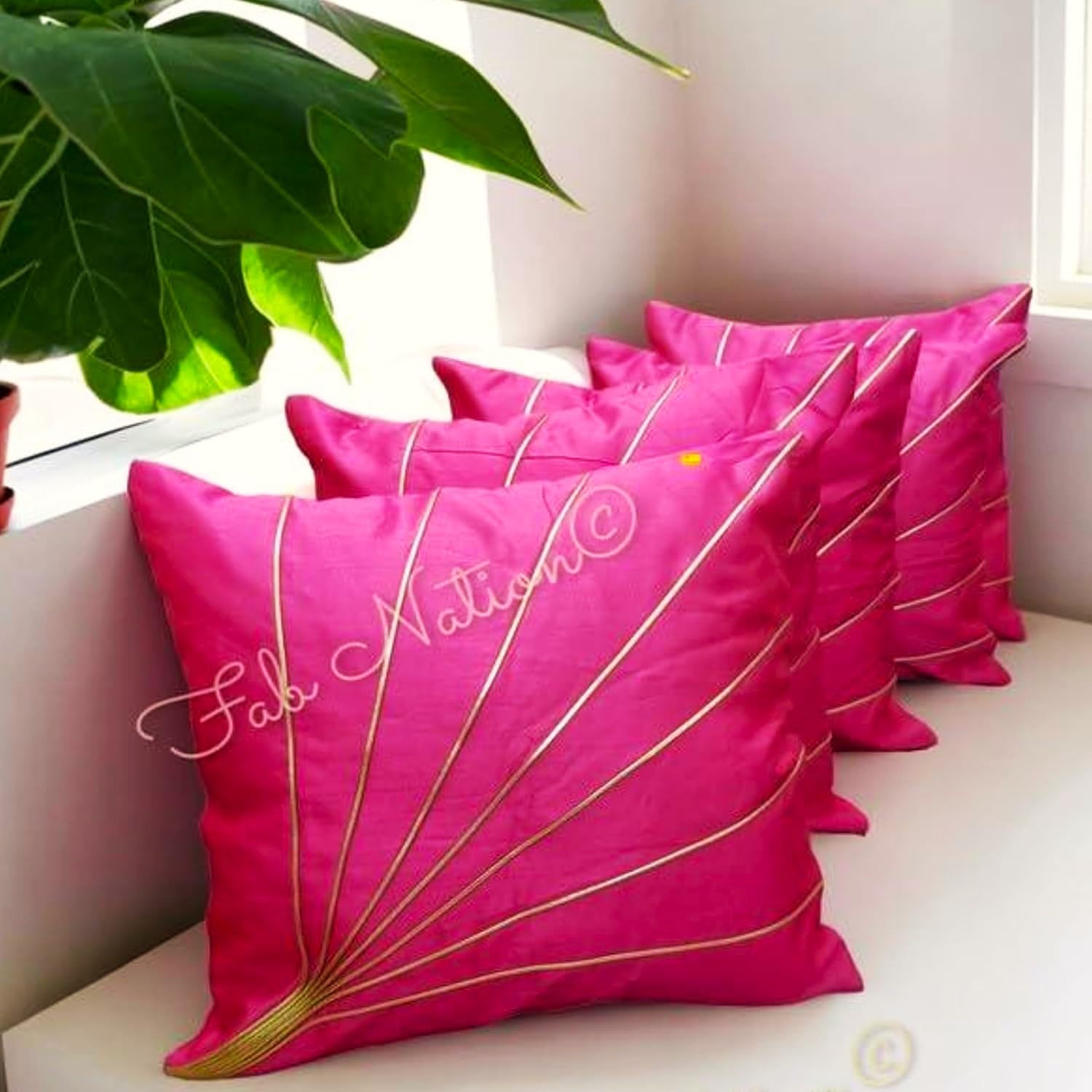 Multicolor Silk Cushion Covers - Set of 5 -25