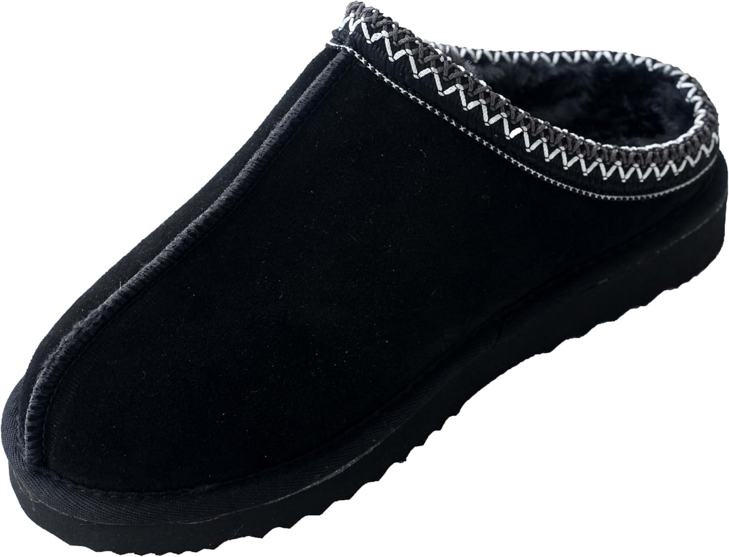 CLPP'LI Women's Fuzzy Cozy House Slippers Genuine Suede Indoor Outdoor Slip On Winter Slippers