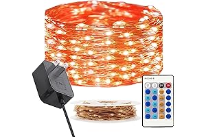 RUICHEN Orange Fairy Lights: Illuminate Your Space with Enchanting Ambiance