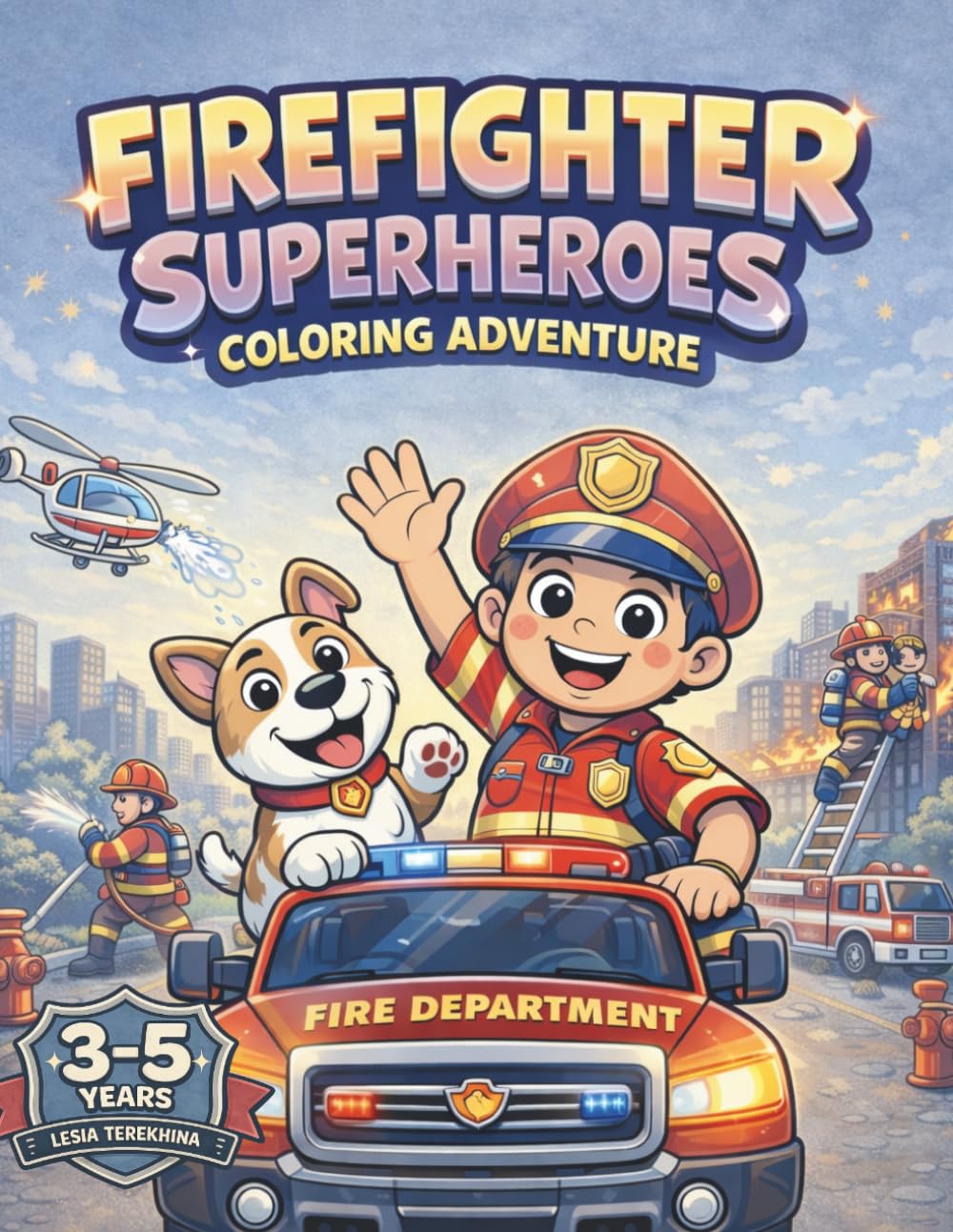 Firefighter Superheroes: Coloring Adventure: Fun and Easy Coloring Book for Kids Ages 3–5