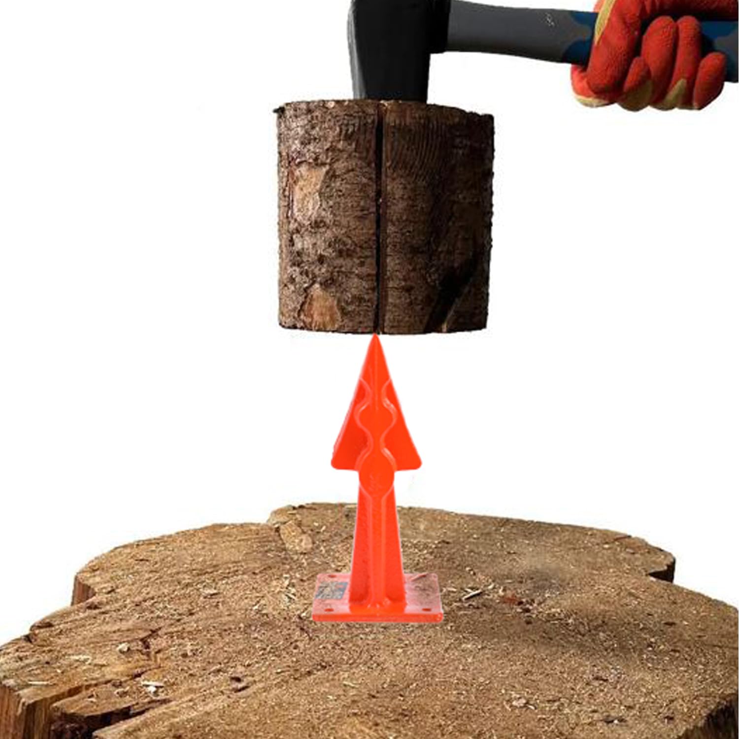 TOPWAY Wood Log Splitter 7 Inch Portable Firewood Splitter for Small to Medium Size Log Chopping Splitting Tool 331255A - Image 3