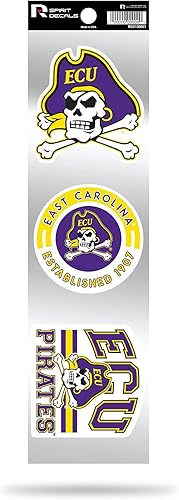 Vista 16 de Rico Industries NCAA - Juego de calcomanías retro de 3 piezas