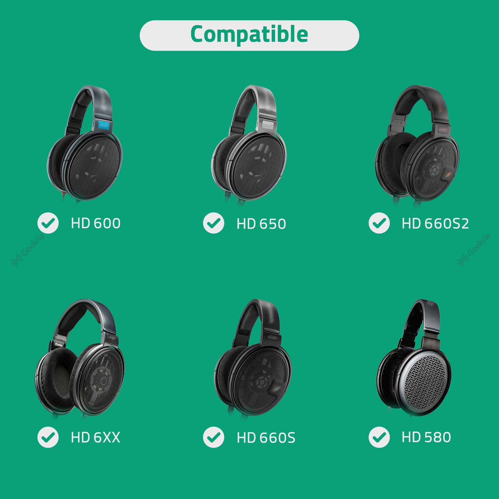 GEEKRIA Cavo audio di upgrade Apollo in rame placcato argento, compatibile con Sennheiser HD600/HD650/HD660S2/HD6XX, 4,4 mm (4,9 ft/1,5 m)