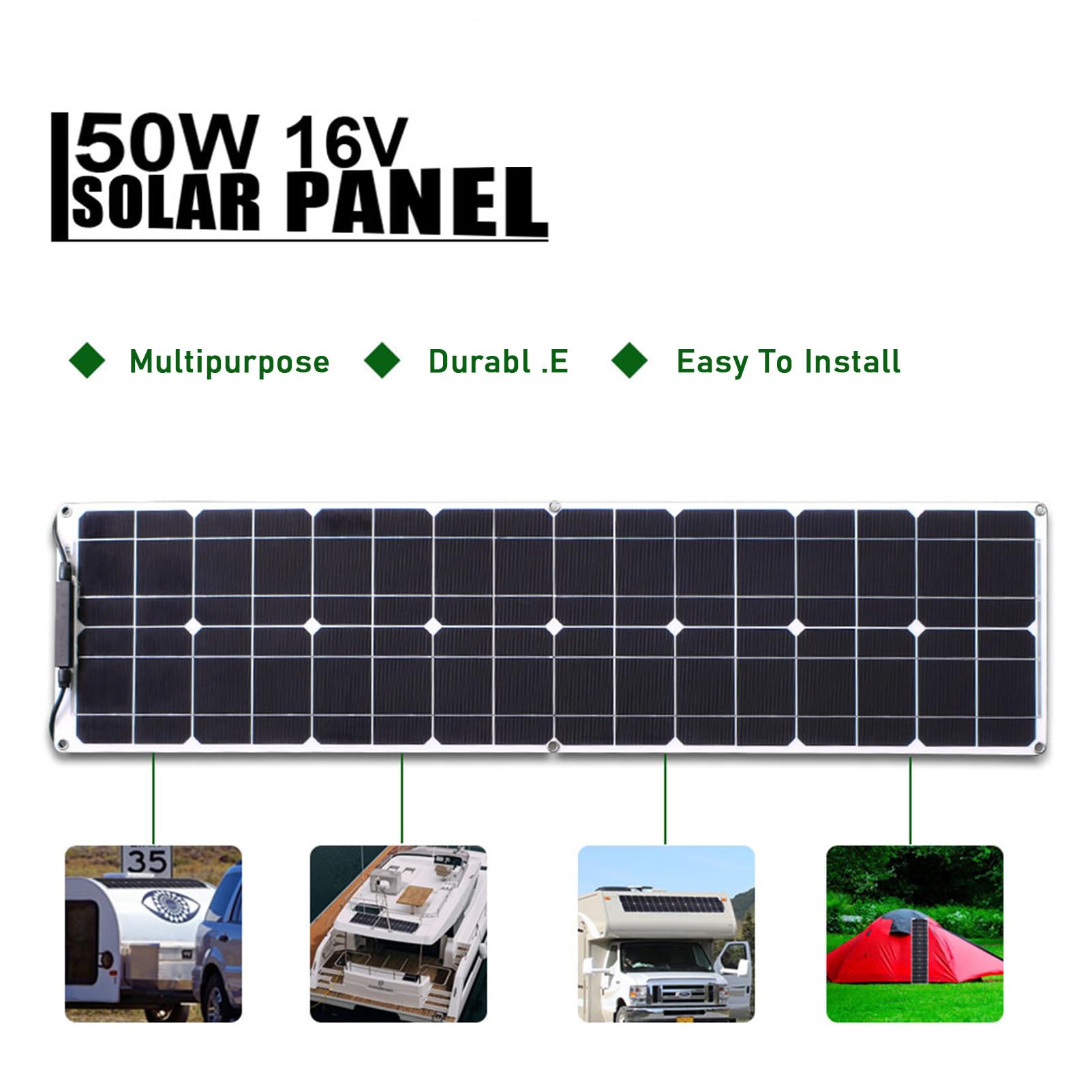 Kit Pannello Solare, Kit Pannello Solare 2x200w Cella Solare Fotovoltaica Ricaricabile 12v con Alimentatore Controller 10a per Caricabatterie Marino per Auto Roulotte,4x200