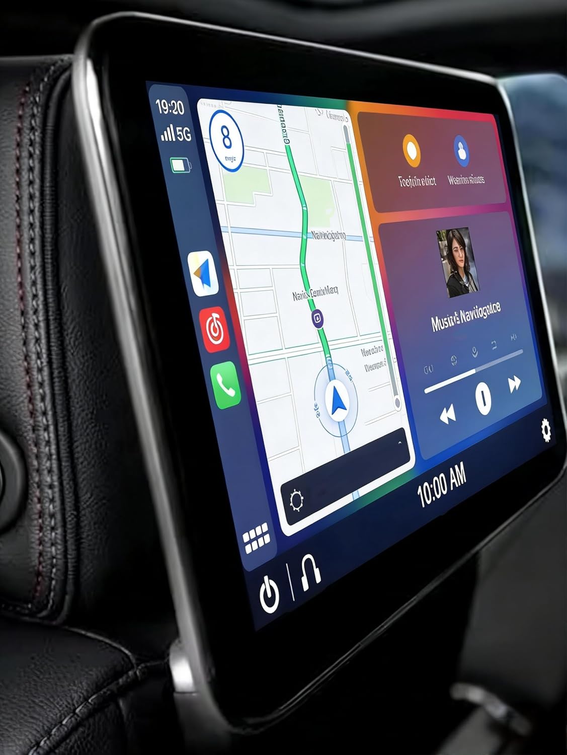 13.5" Car TV Headrest Monitor for Back Seat Rear Entertainment System Upgraded Wireless Phone Mirroring Function with Android 13 HDMI Bluetooth WiFi 4K Video Player(4G+64G(1*Pack))