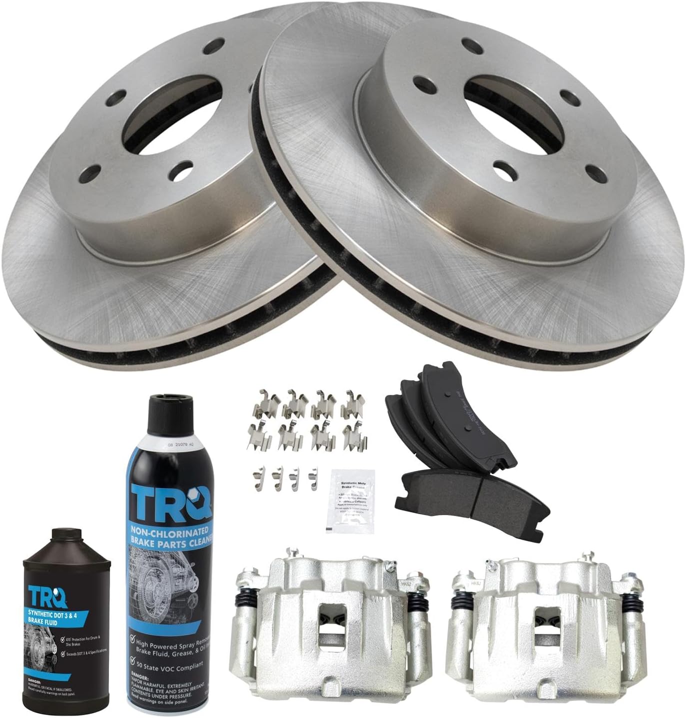TRQ front brake pad & rotor kit for 1999-2004 jeep grand cherokee