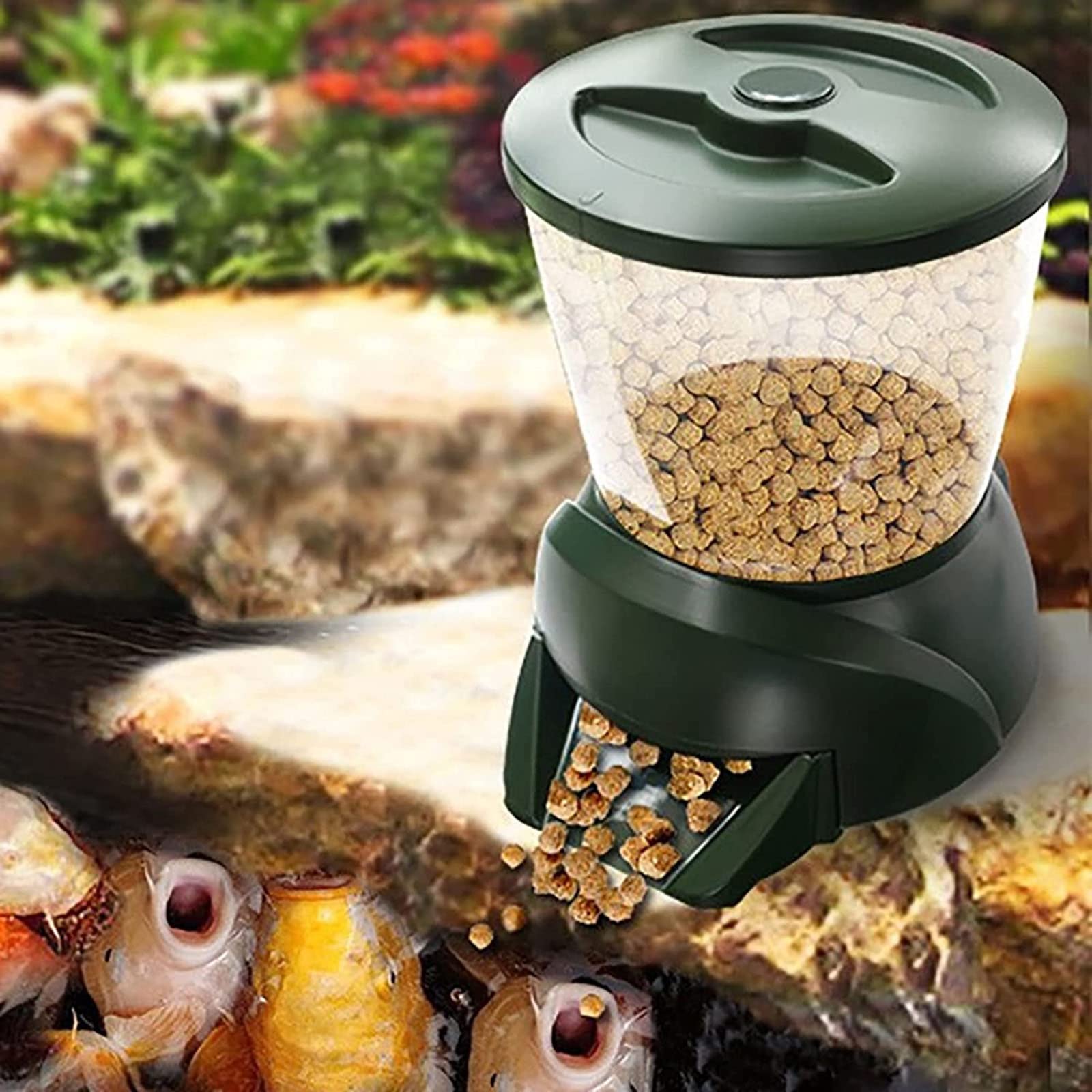 Distributore Automatico Di Mangime Per Pesci Sigillato E Anti Umidità | Timer Programmabile, Capacità 500 Ml, Installazione A Parete