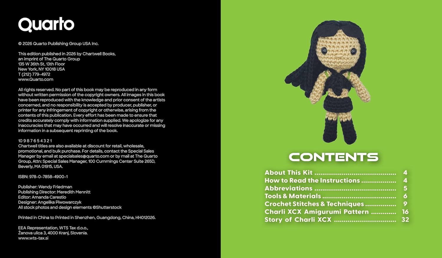 Unofficial Charli XCX Book and Crochet Kit: Includes Everything to Crochet Your Own Charli - Charli XCX Fact & Project Book, 2 Colors of Yarn, Crochet ... (Unofficial Personality Crochet Kits)      Unknown Binding – April 28, 2026