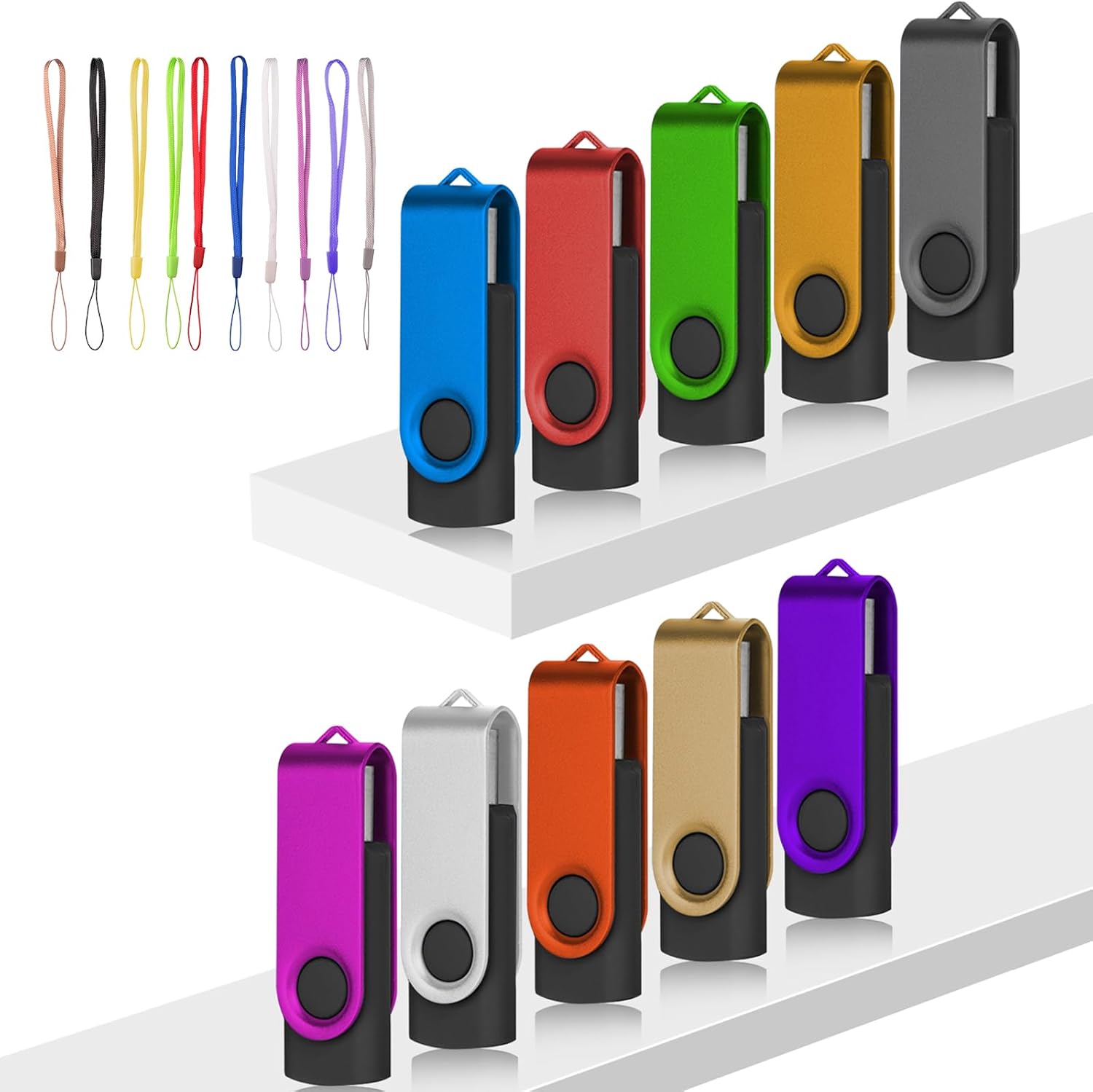 Amazon.co.jp AGECASH USBジャンプドライブ 4GB USBフラッシュドライブ 10パック USBサムドライブ FAT32 USB 2.0 メモリースティック フラッシュ