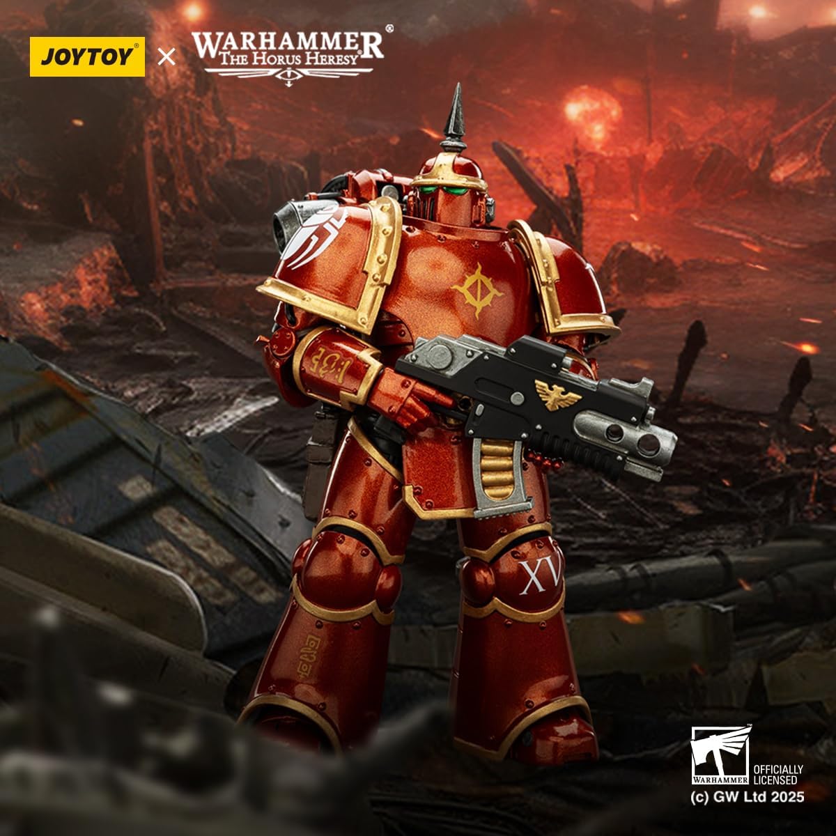 JOYTOY 1/18 Action Figure Warhammer The Horus Heres Thousand Sons MK III Tactical Legionary,4.8in Exquisite Design, Gifts for Fans & Collectors