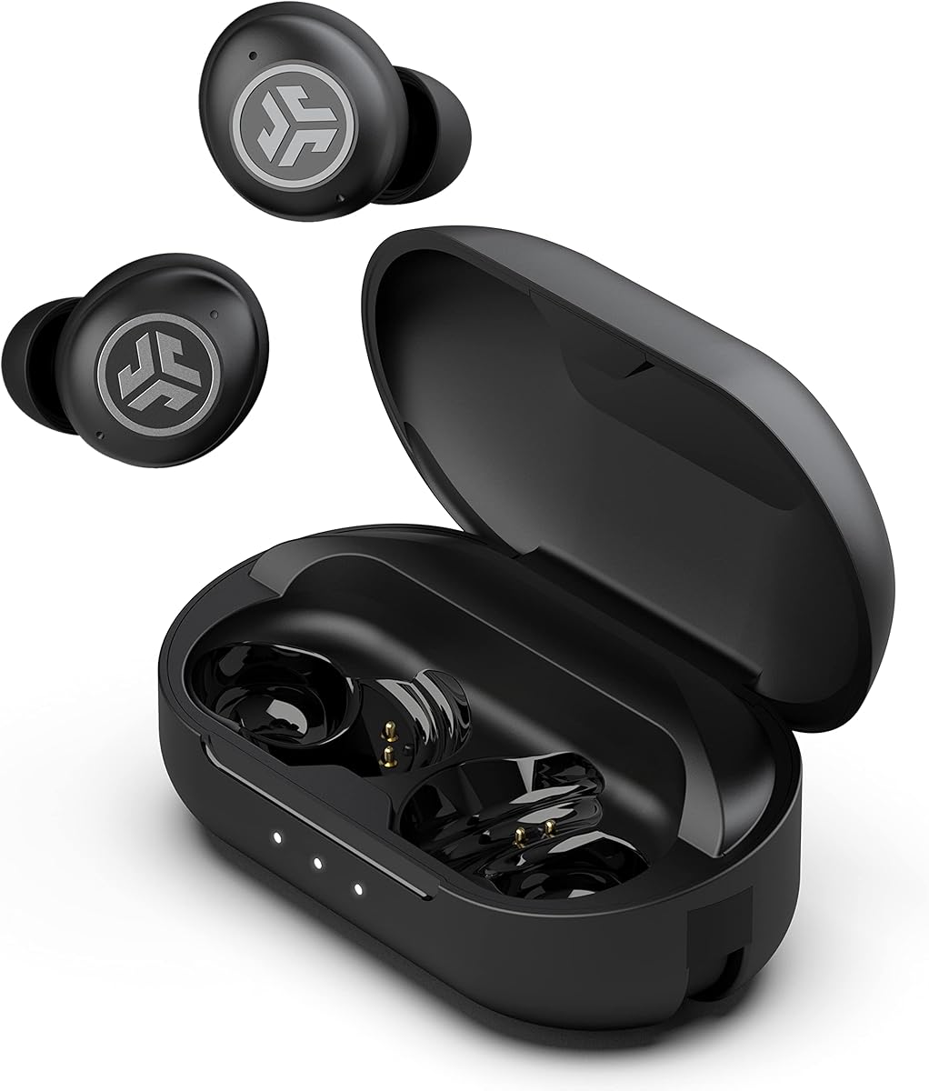 JLab JBuds Air Pro True Wireless Earbuds, Black, Bluetooth Multipoint, Auto Play & Pause, Dual Connect, IP55 Sweat & Dust Resistance, Be Aware Audio for Safety, Custom 3 EQ Sound Settings