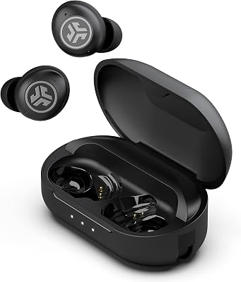 JLab JBuds Air Pro Cuffie Bluetooth In Ear con Tile Tracker Integrato, Auricolari Senza Fili, 36H+ di Autonomia, IP55 True Wireless Earbuds con Suono Personalizzabile EQ3, Custodia Ricarica