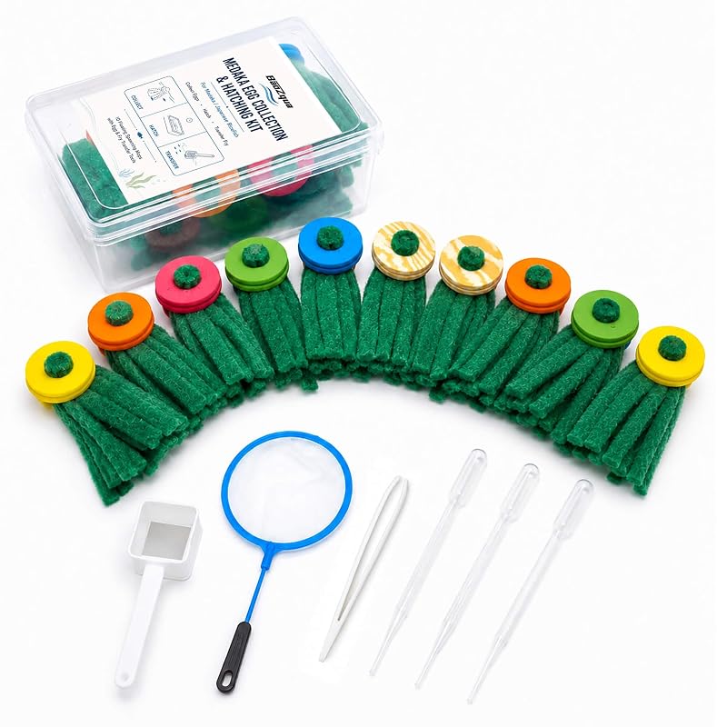 Kit de Mop Flutuante para Desova de Medaka BaoZqua com Caixa de Eclosão – 10 unidades