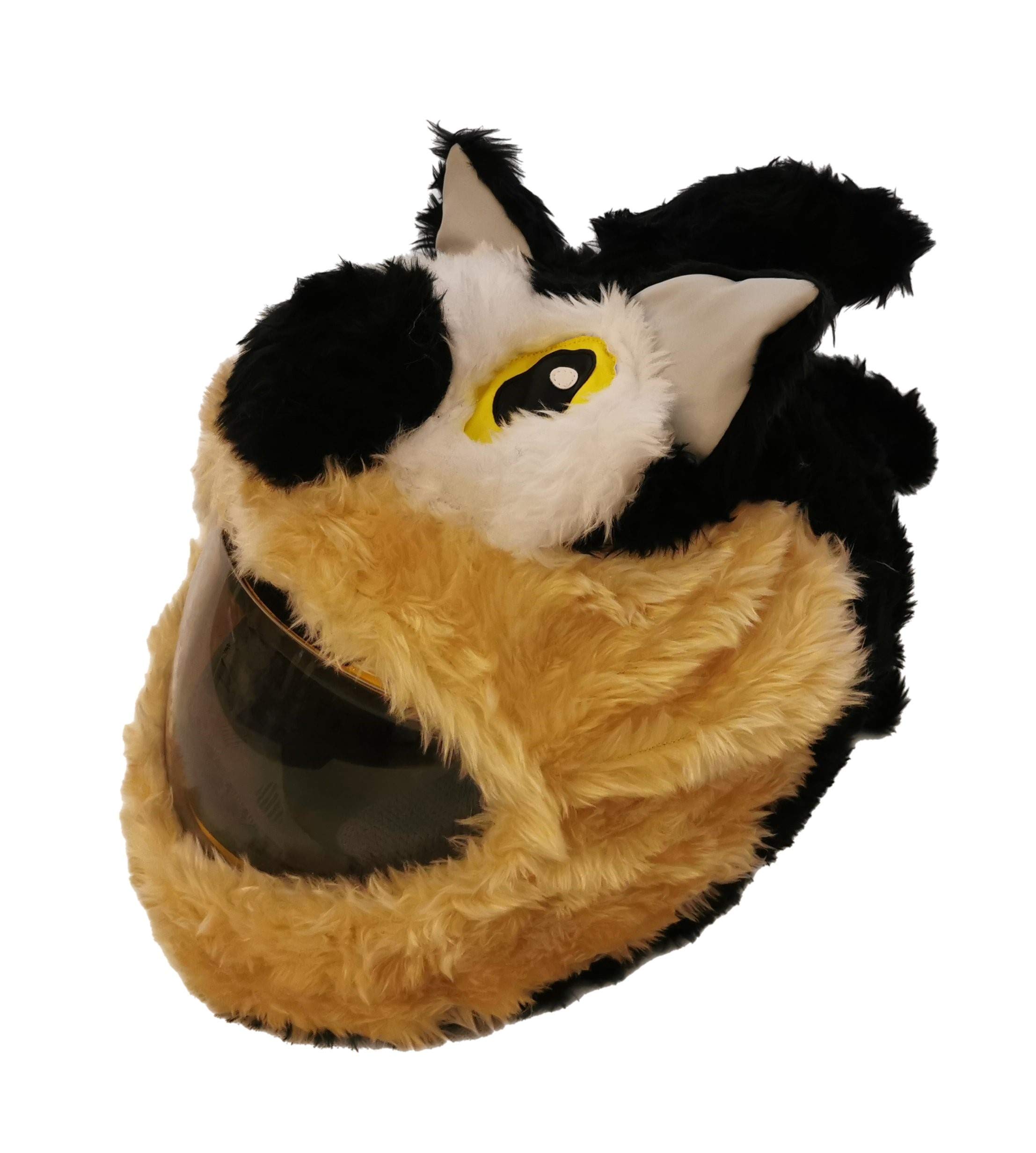 FunnyRiders Copri Casco Moto Peluche - Accessori Integrale Con Orecchie - Copertura Misura Unica