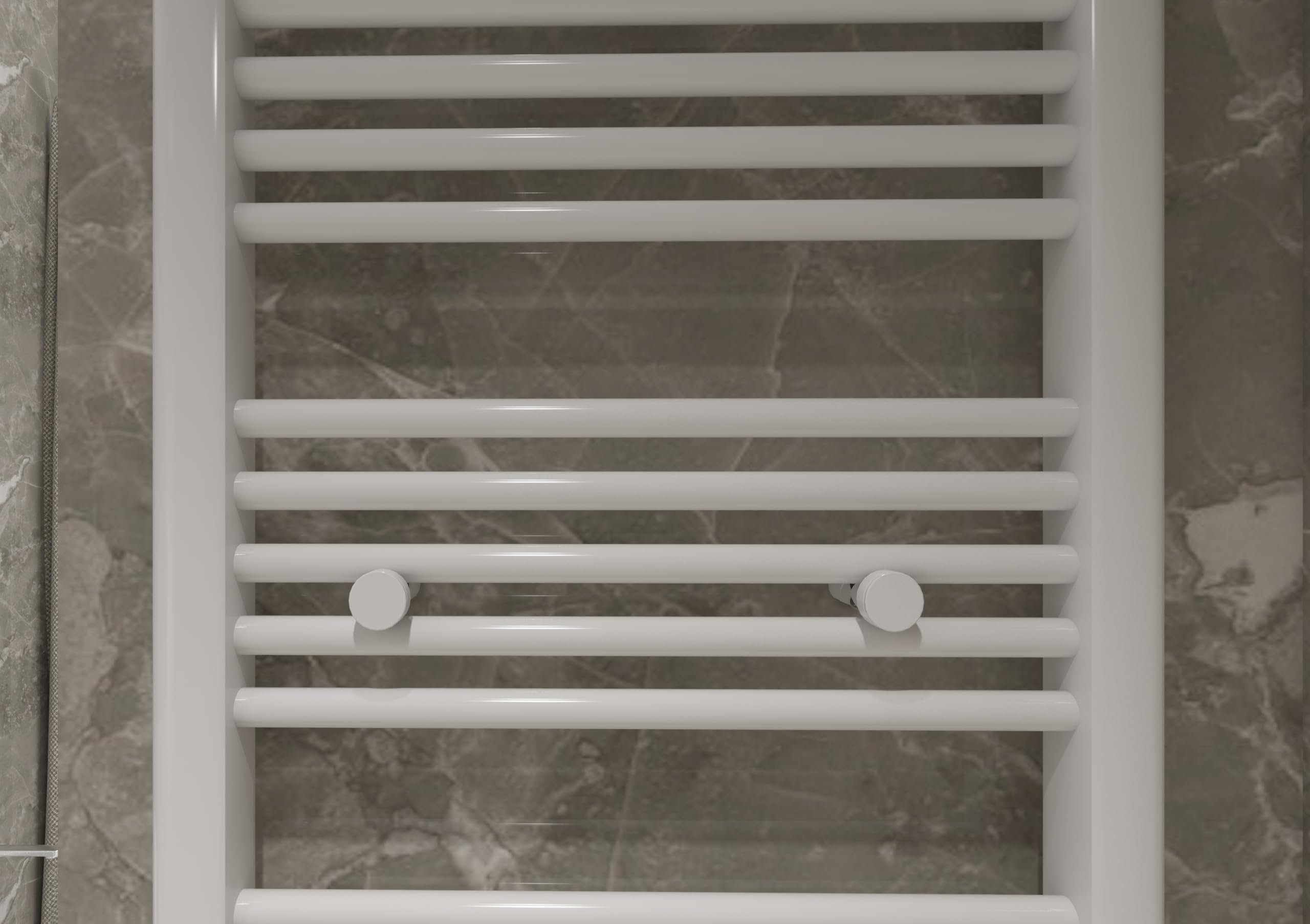 MC Heat Premium Badheizkörper 600x1200 mm - Handtuchwärmer mit flexiblem Anschluss Links/Rechts - Moderne Badheizung mit Mittelanschluss