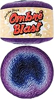 Vista 47 de JubileeYarn Hilo Ombré Blast - 220g/pastel Algodón Peso Bebé - Cripta de Hielo - 1 Pastel