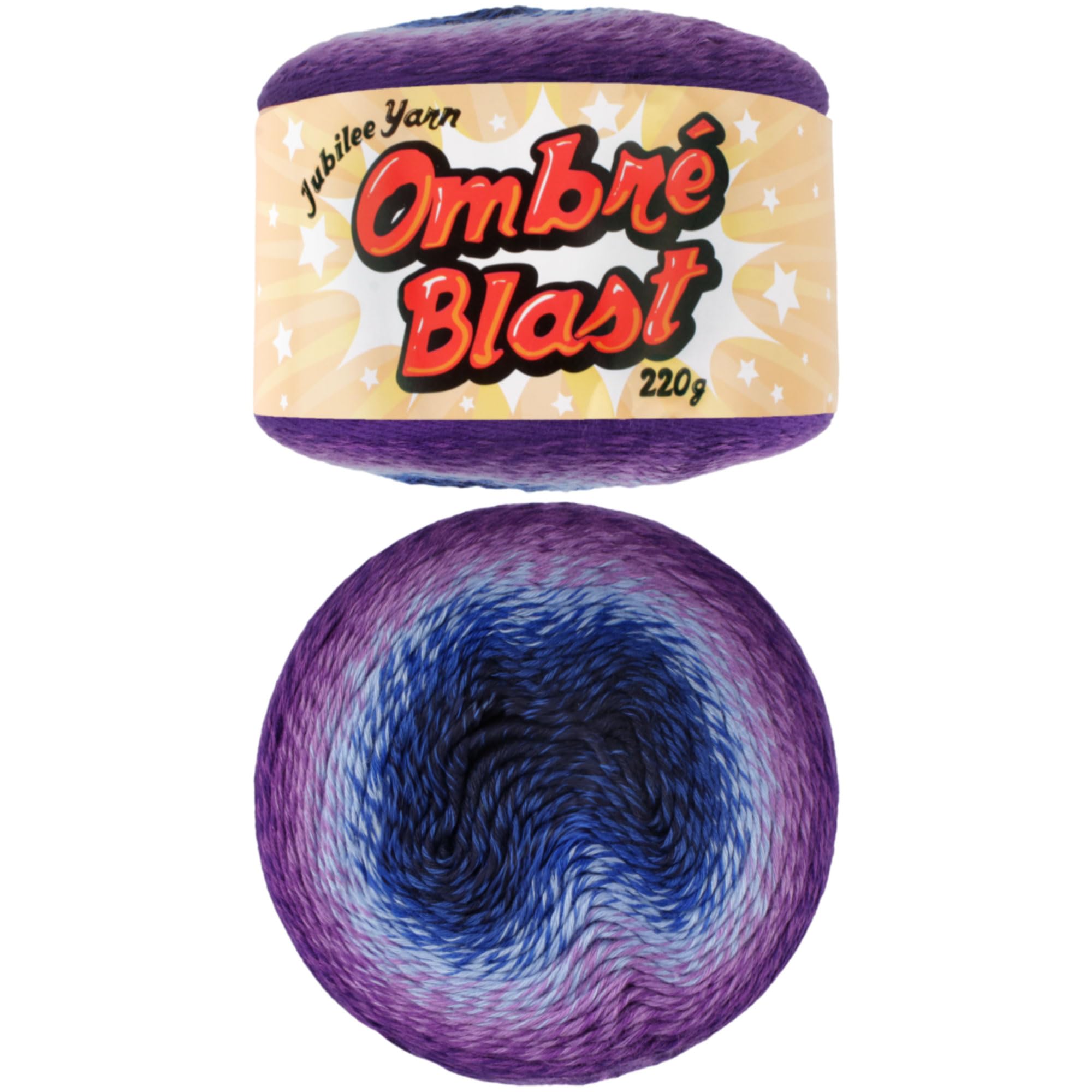 Hilo para bebé Ombré Blast JubileeYarn pastel de 220g multicolor