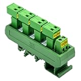 Slim DIN Rail Mount 10A/300V Pluggable Screw Terminal Block Distribution Module (5x2 Position)