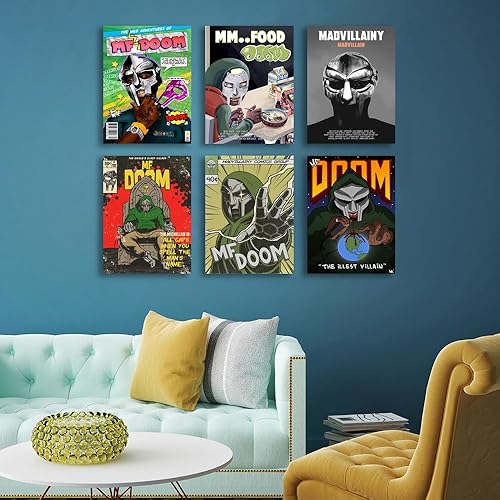 Miniatura 4 de Póster de rapero MF de cómic de hip-hop, pósteres musicales para habitación, lienzo estético, arte de pared, decoración de dormitorio, regalo para