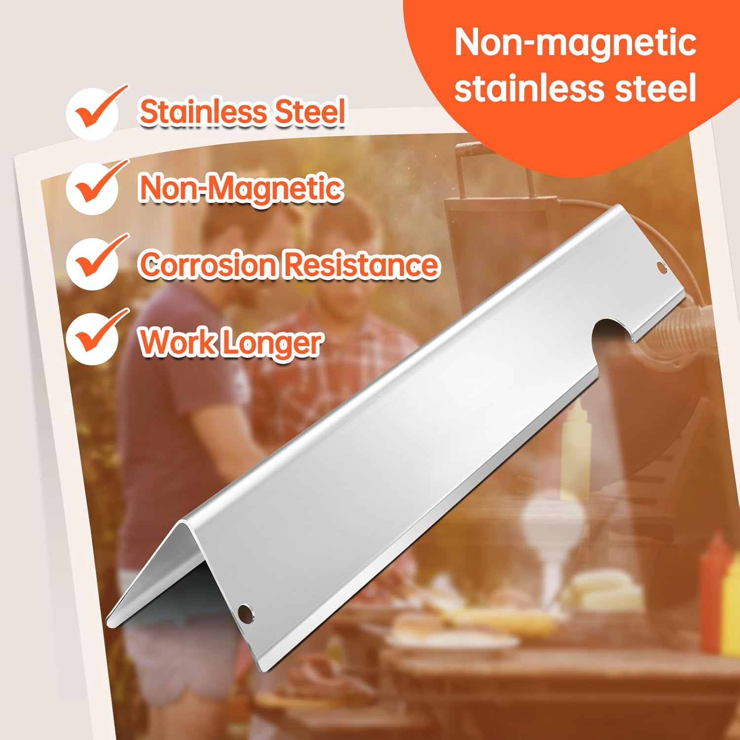 Stainless Steel Grill Flavorizer Bar Heat Plates with 2 Pack 9mm Grates Gas Grill Replacement Parts for Weber Genesis II 300 Series Genesis II E-310 E-315 E-330 E-335 S-310 S-335 Gas Grill Part