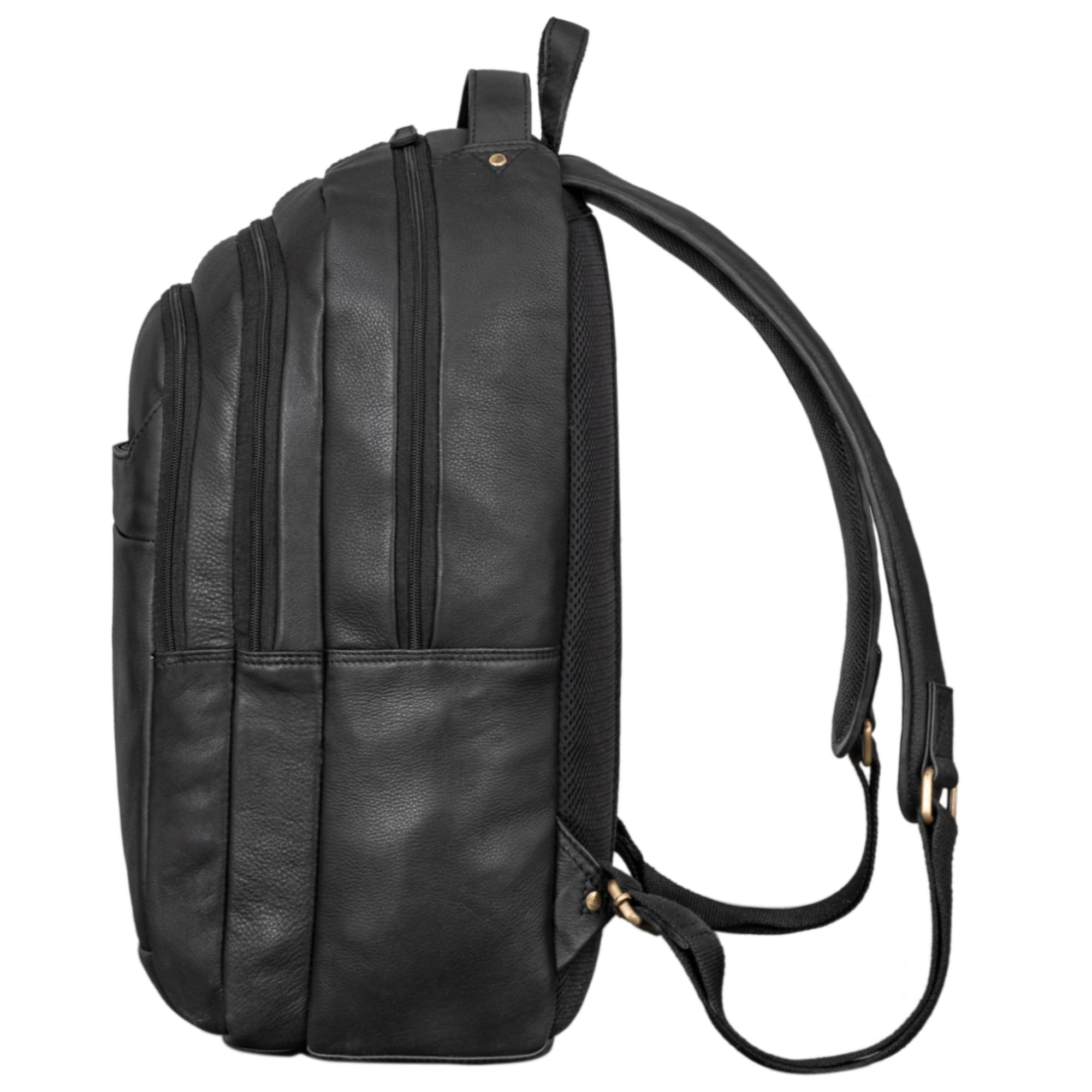STILORD Keno Leder Rucksack mit Laptopfach 15,6 Zoll Business Rucksack Herren und Damen Bürorucksack Lederrucksack Office Bag Leder Farbe:schwarz