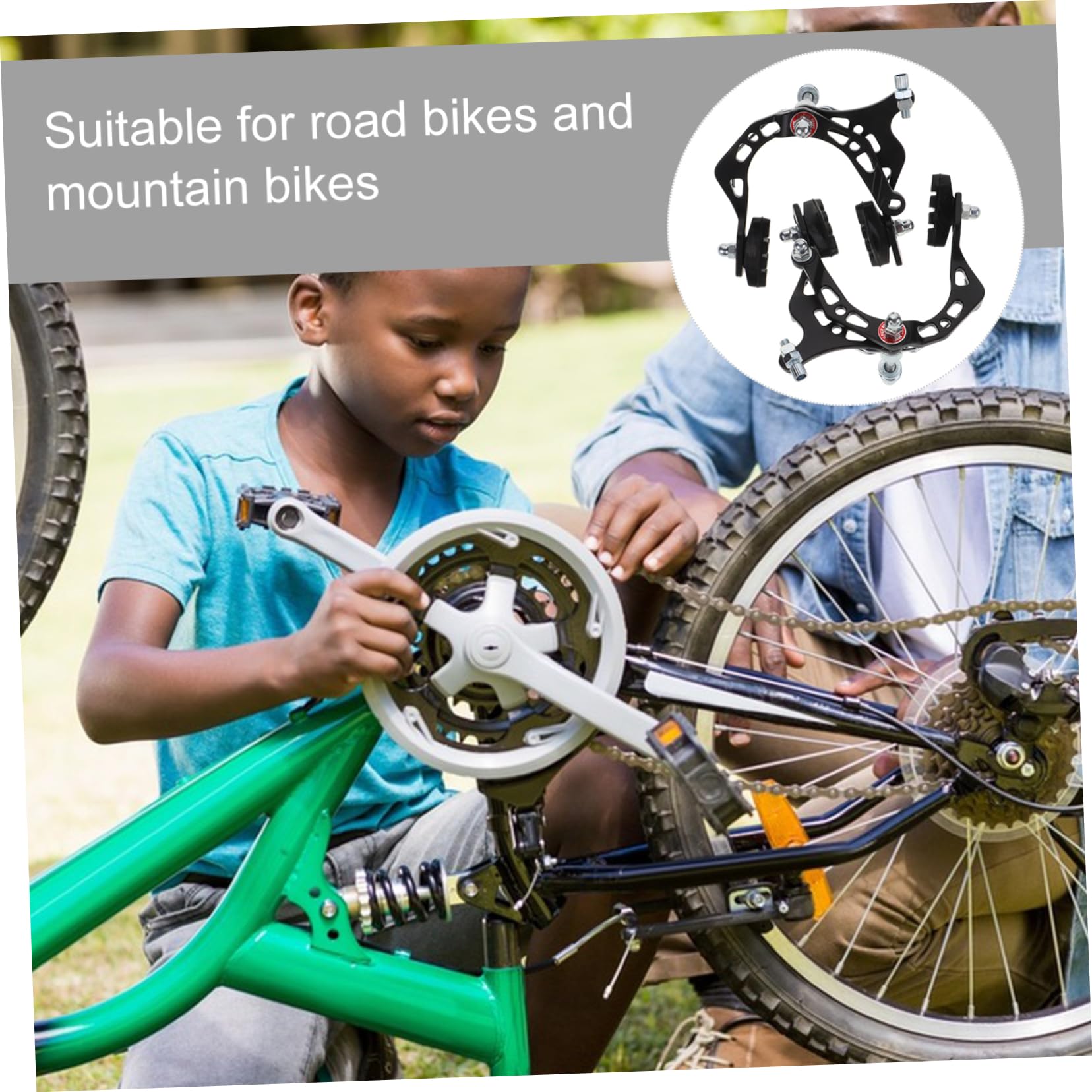 OSOLADY 2pcs Bike Brake Calipers Front and Rear Replacement Cycling Brakes for Road and -Performance Pads Suitable for All Weather Conditions