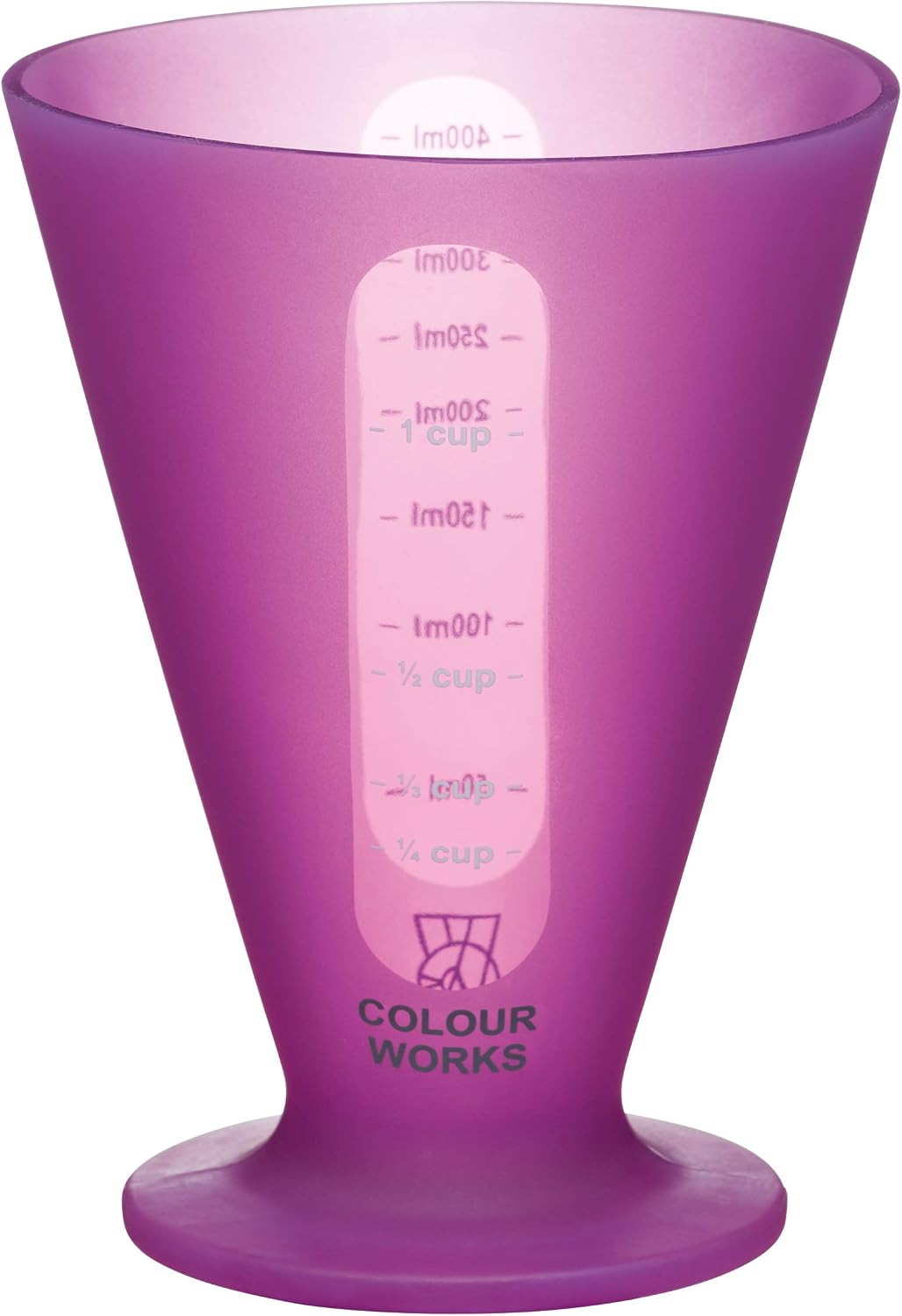 Colourworks Silicone Measuring Cup for Liquid and Dry Ingredients Plum, 400 ml/1 Cup, 400 ml / 1 Cup