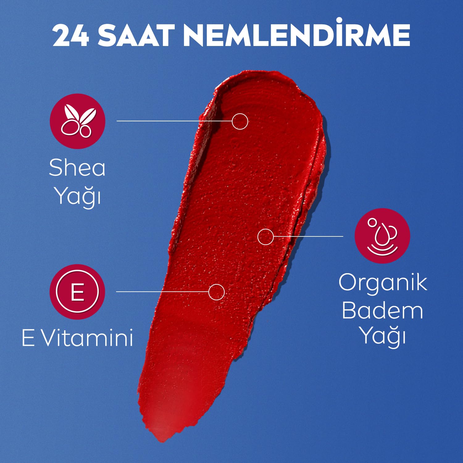 NIVEA Pielęgnująca pomadka do ust Caring Beauty 3w1 Red 4,8 g
