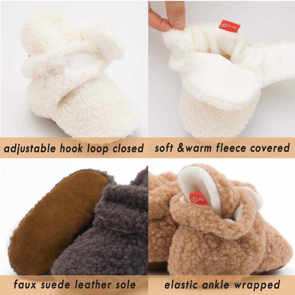 Sawimlgy Neonato Neonato Neonato Ragazza Ragazza Ragazzo Cotone Booties Rimanere Su Calzino Pantofole Morbido Camera Da Letto Scarpe Antiscivolo Stivaletti Con Pinza Bambino Culla Calda Primo