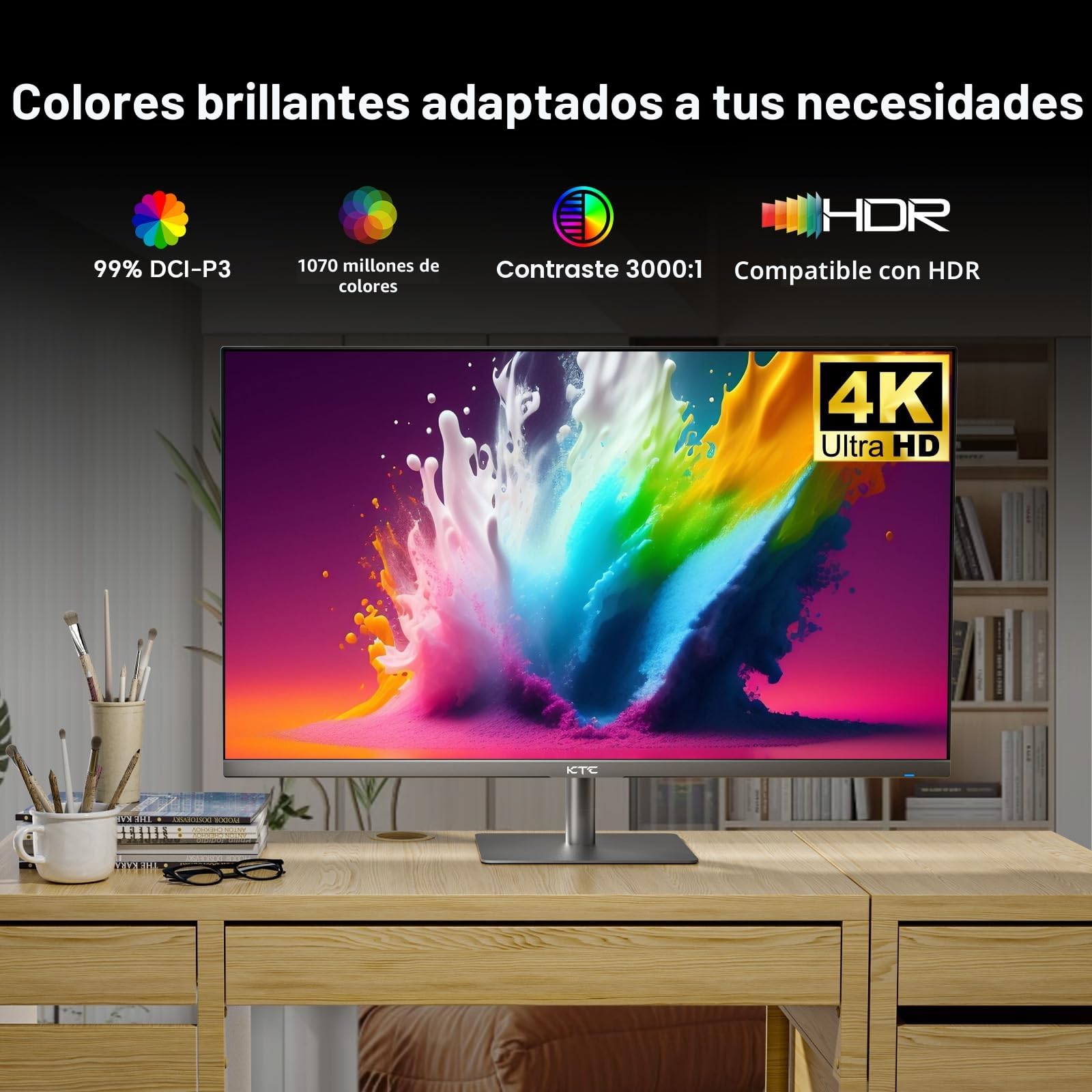 Smart Monitor 32 Pulgadas con Smart Sistema TV | UHD 4K@60Hz | Bluetooth, WiFi, Speaker, KVM | Voice Remote | HDR10 | HDMI 2.1, DP 1.4, PD 65W USB C (DP), USB-A x 4