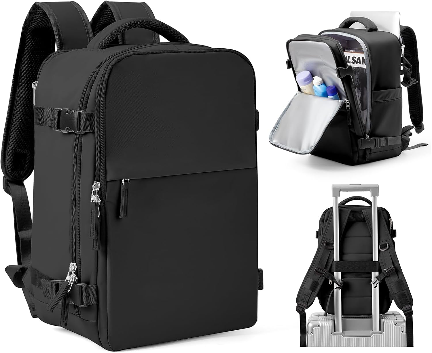 SZLX Sac à Dos Voyage Cabine Avion 40x20x25 pour Ryanair, Sac Bagage Cabine 45x36x20 Easyjet, Bagage à Main pour Femmes et Hommes,Sac Imperméable pour L&rsquo;école de Travail de Randonnée