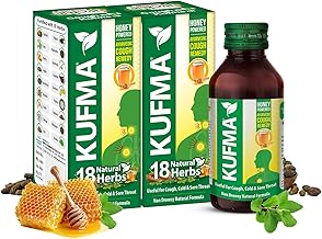 Natural (100% Natural) Cough Relief, powered with Karkatashringi, Tulsi, Honey & 16 other herbs (Pack of 2)