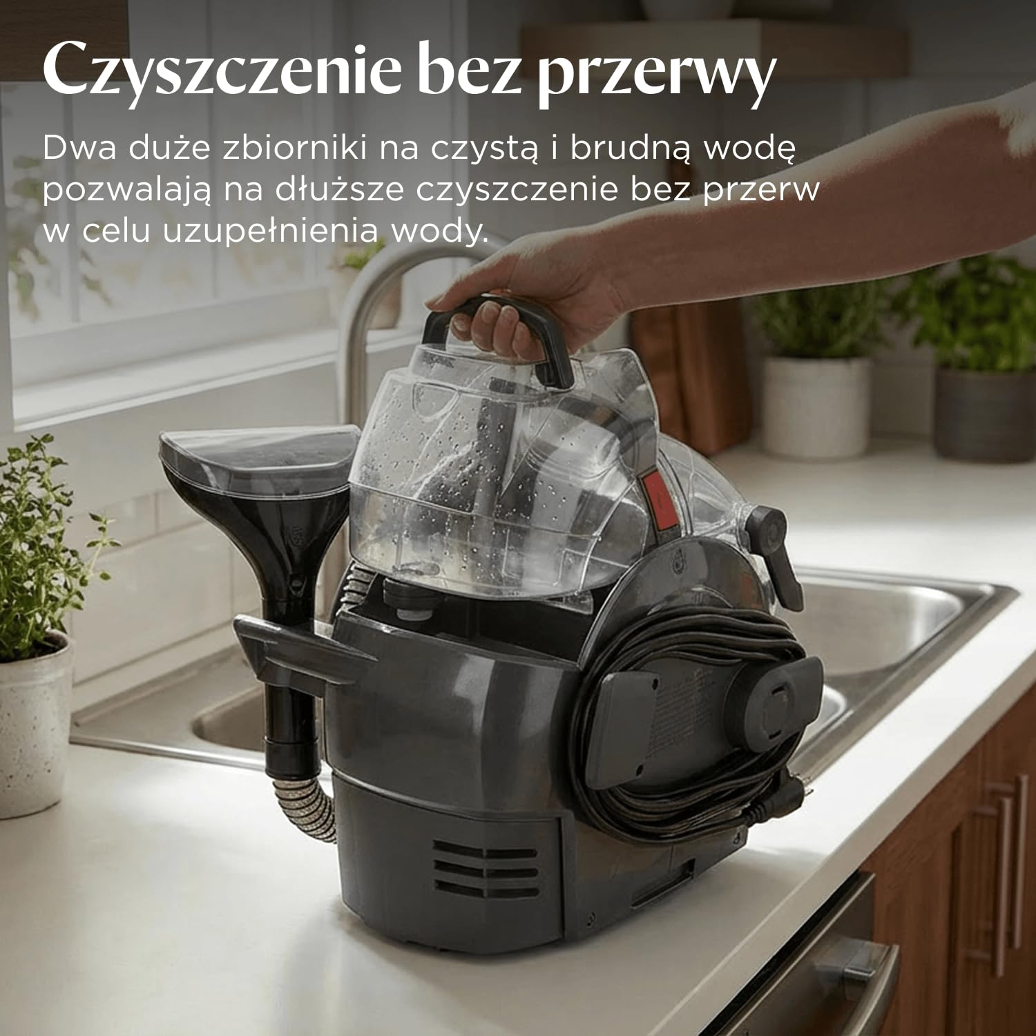 BISSELL SpotClean Auto Pro Select Odkurzacz do Dywanów 750 W 3730N | Przenośny odkurzacz punktowy i do tapicerki, usuwa zachlapania i zabrudzenia po zwierzętach domowych