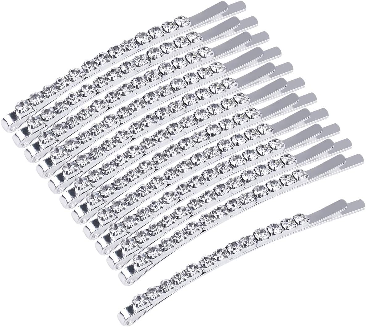 Dokpav 12 Pieces Rhinestone Bobby Pins, Crystal Hair Pin Decorations