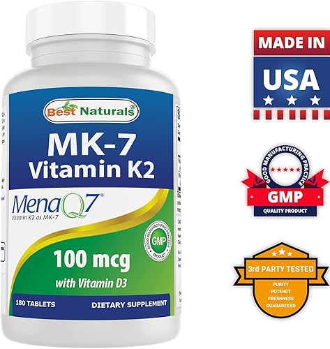 Miniatura 7 de Best Naturals Biotina 10,000 mcg y vitamina K2 (MK7) con D3