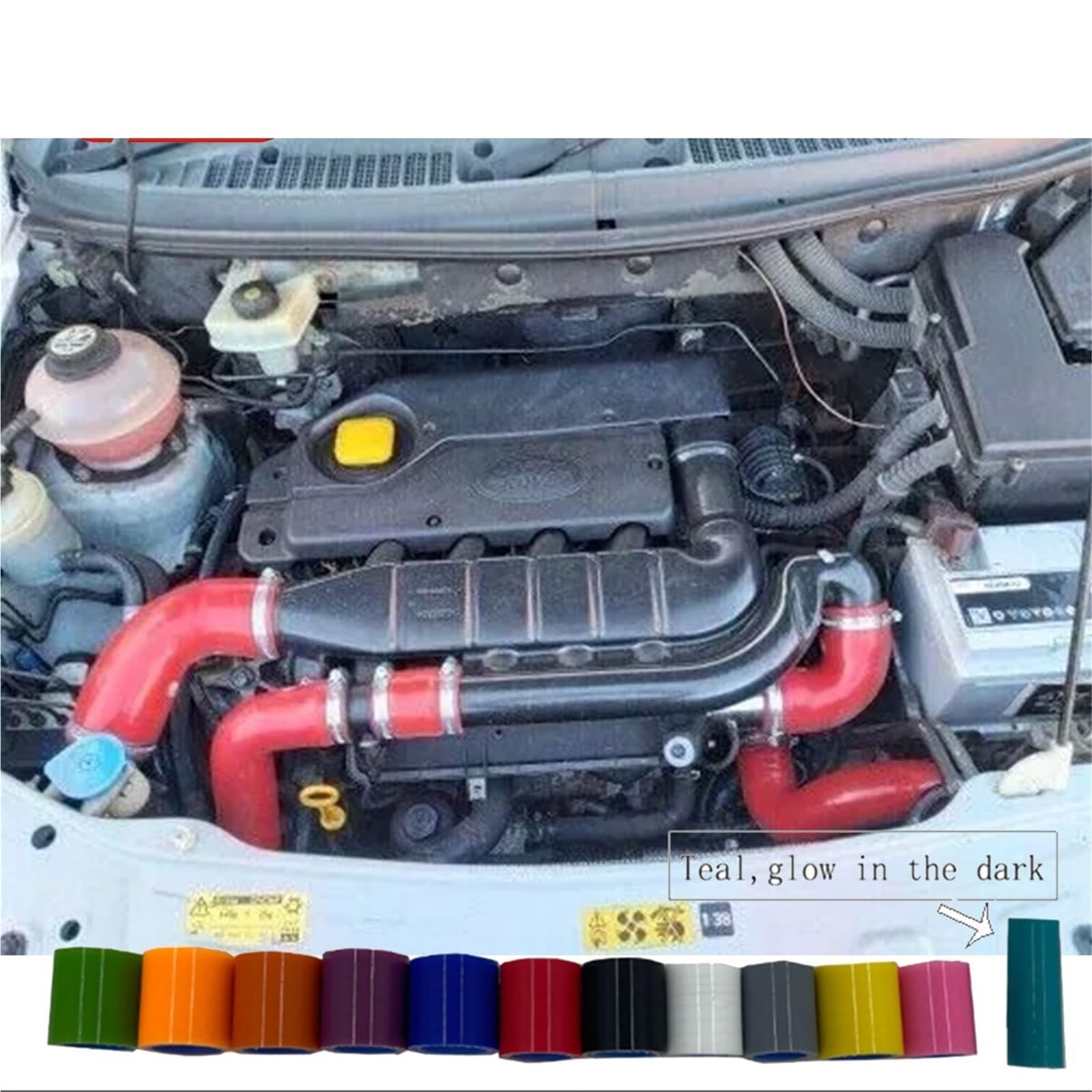 Manguera Gasolina Kit de mangueras de Refuerzo de intercooler de Silicona para Land Rover Freelander 1 TD4 2.0 Diesel Manguito Turbo(Green)