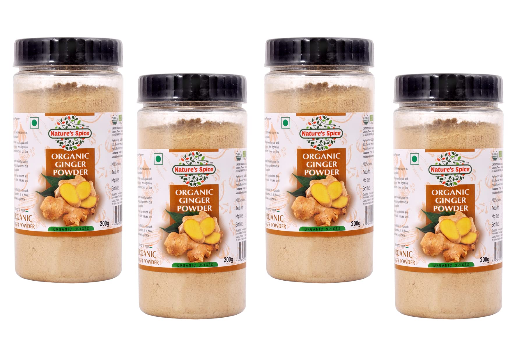 Natures Spice Organic Ginger Powder Combo Pack of 4 X 200gms (800gms) (B09HF7FLQY) Amazon Price History, Amazon Price Tracker