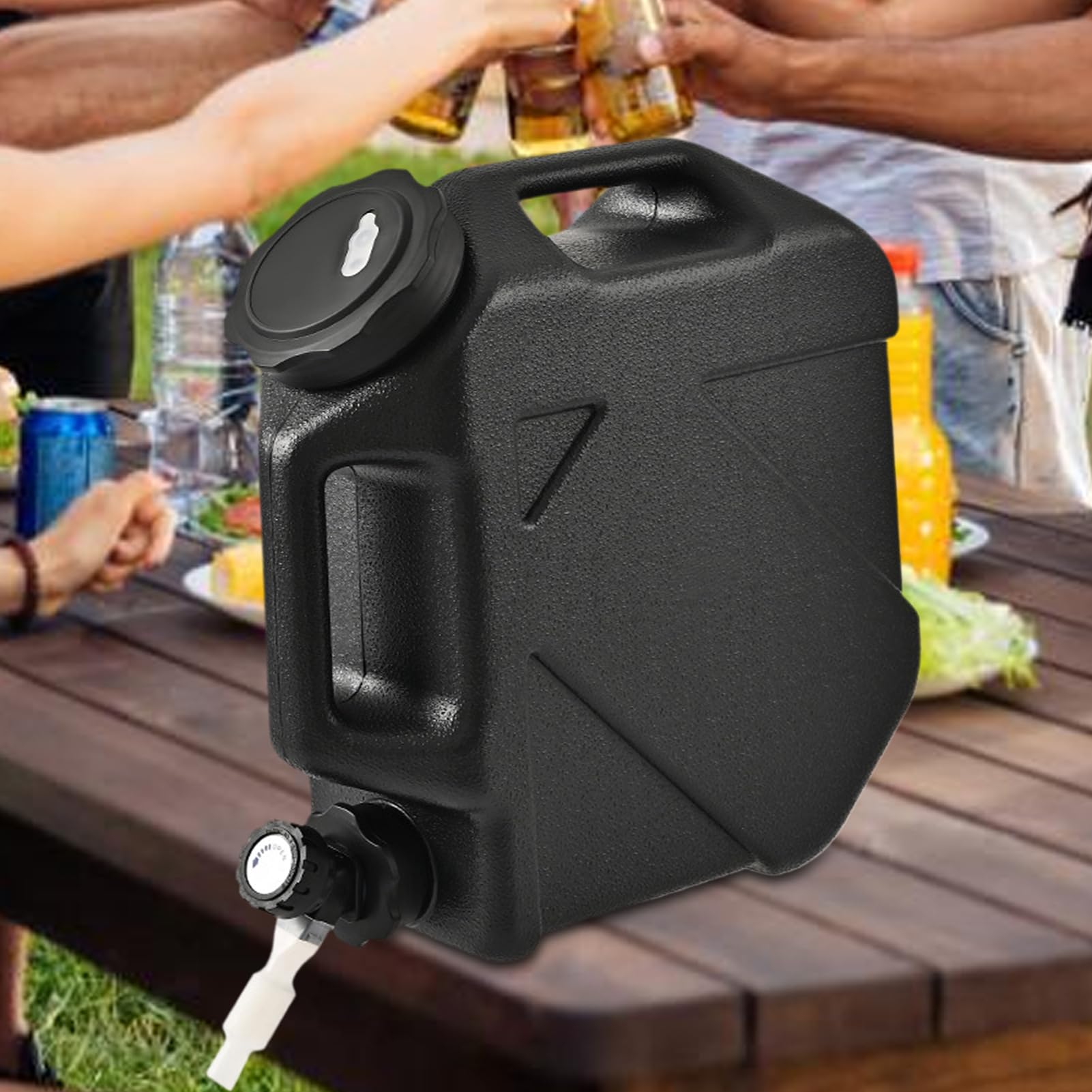 Jarra de agua con espiga, jarra de agua de camping, portador de agua de 10L con grifo, cubo de RV sin fugas para camping, senderismo, barbacoa, picnic