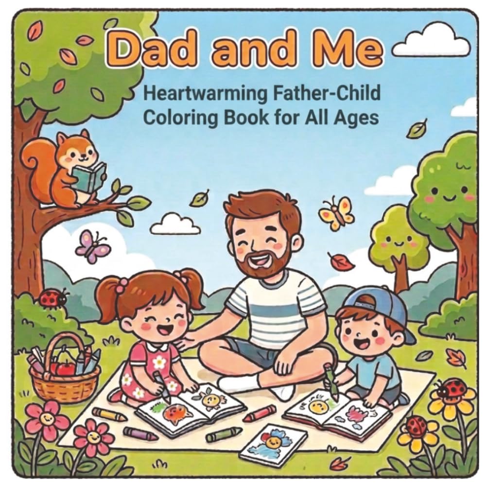 Dad and Me: Heartwarming Father-Child Coloring Book for All Ages: Celebrate the Special Bond with Dad Through Joyful, Creative Illustrations (Bold & Bright Coloring Books for Kids)