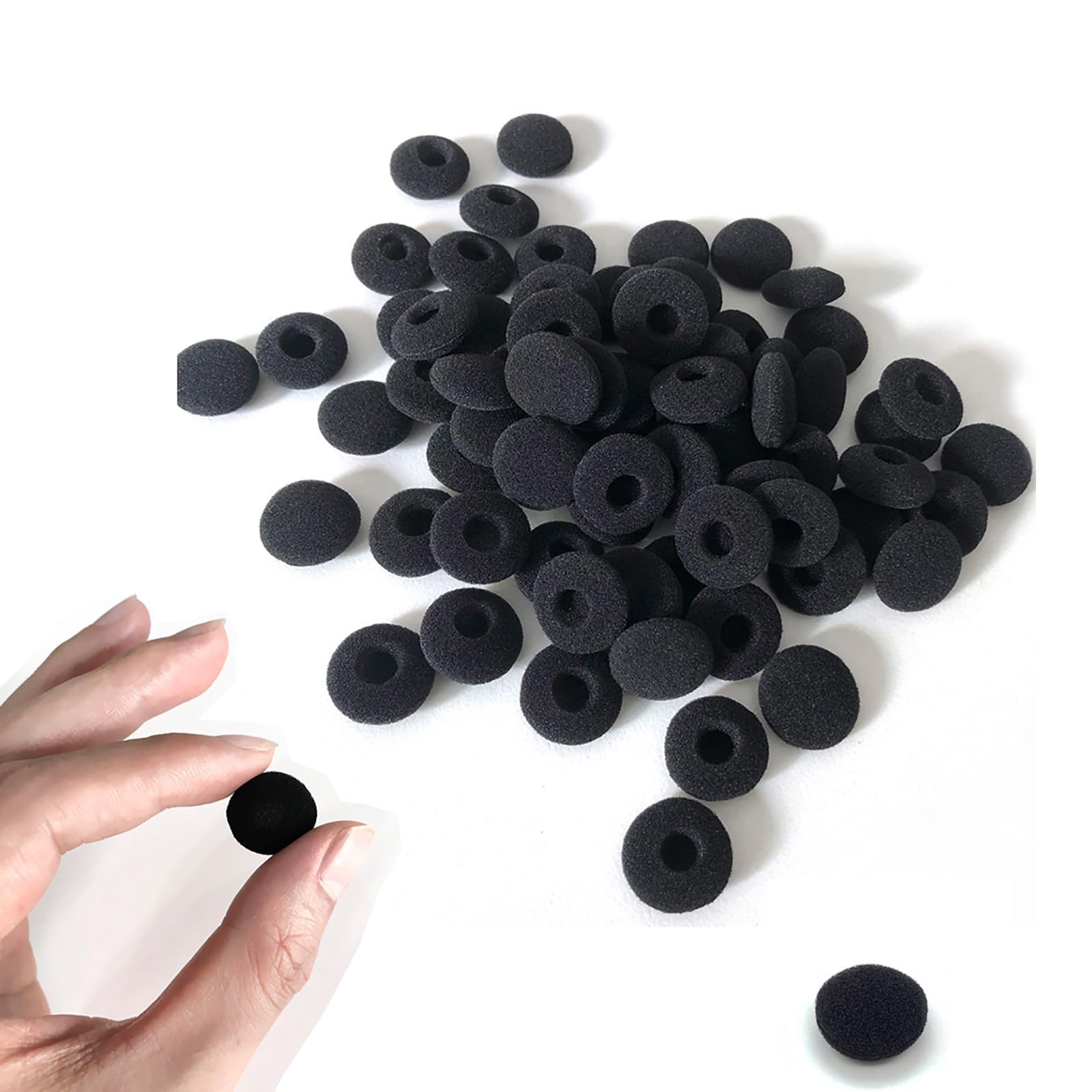 GRABLOOM 50Pcs Headphones Caps Ear Pad Replacement Sponge Cover Earphone Tip Cushions Pad Headset Earpiece Protector Cover Enhancer