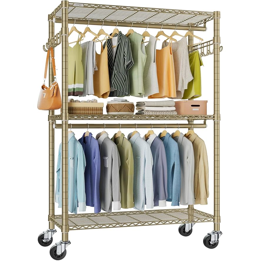 ②WWW_RACK WHAT WE WANT Amazon.com: VIPEK R2 Medium Rolling Clothes Rack Heavy Duty