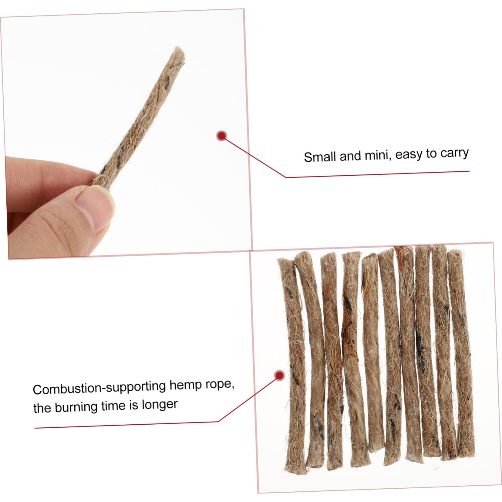 UKCOCO Hiking 20pcs Camping Fire Starter Ropes Fire Cord Kit Easy Ignition for Outdoor Activities