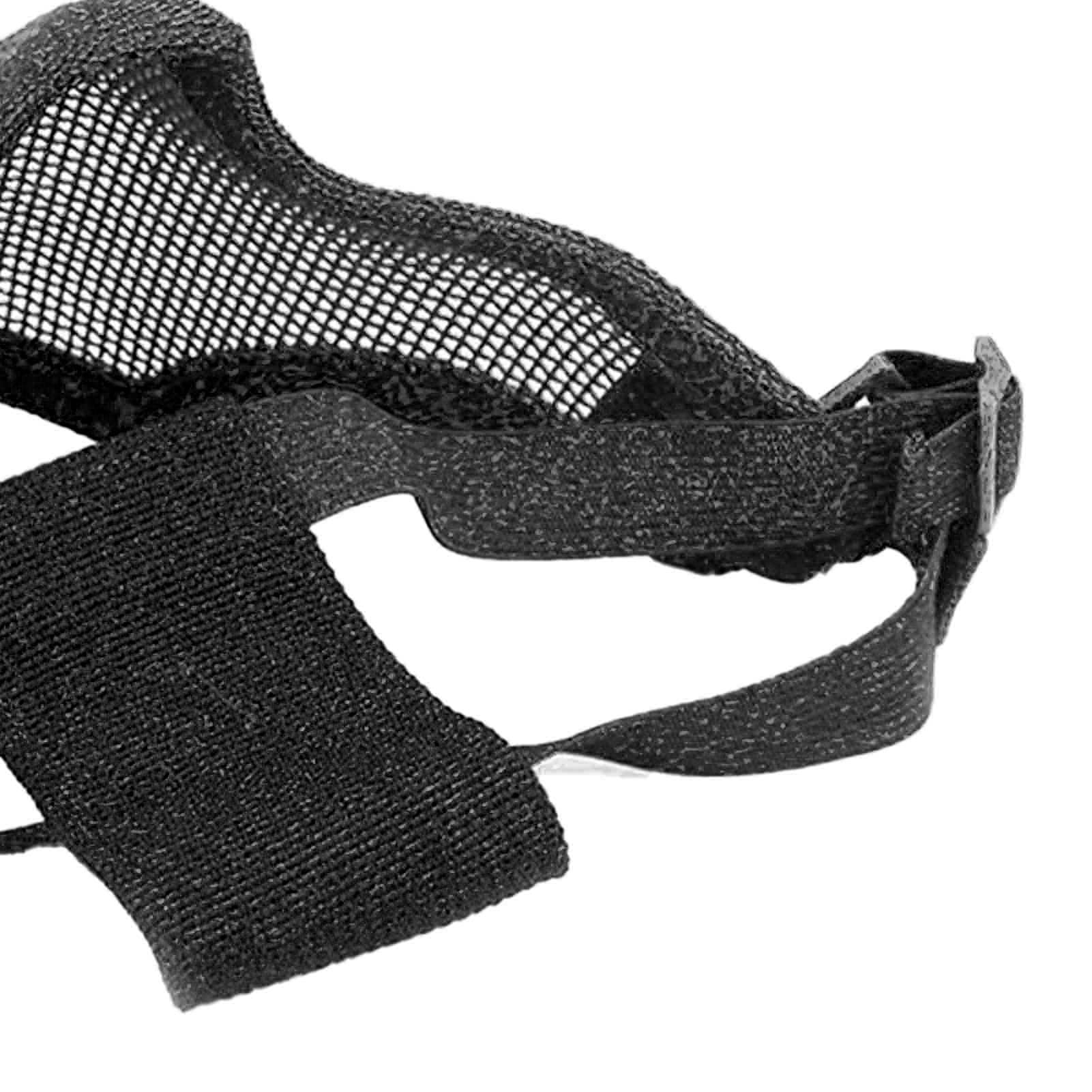 Fockety Protection du Visage, Grille de Protection en Acier de 54 à 62 Cm, Demi-Visage, Design Cool Haute Résistance pour Les Activités de Plein air.