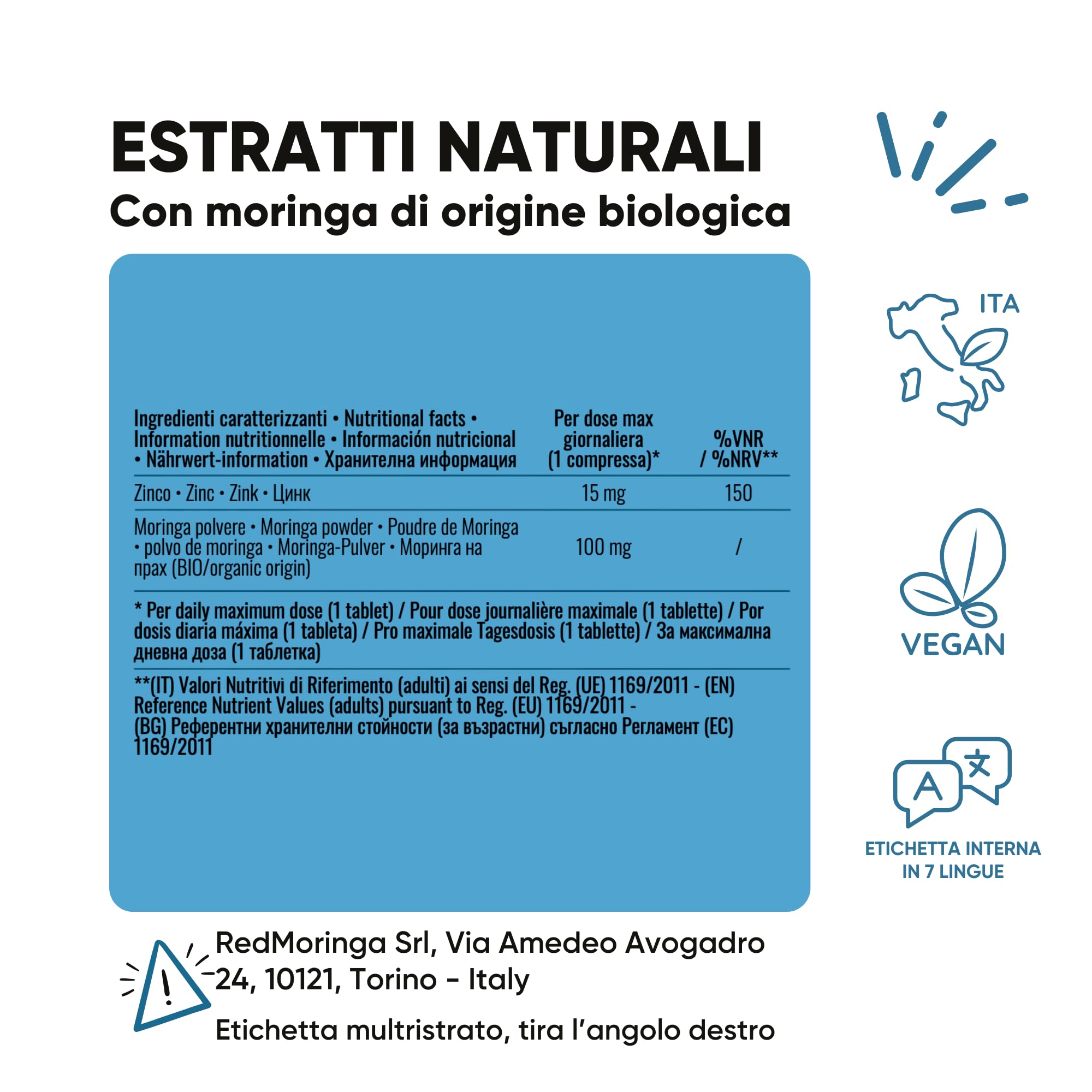 Trattamento BOOST T Uomo – T-Booster Potente con Tribulus Terrestris 90% Saponine + Maca Peruviana + Moringa BIO + Zinco 300 Compresse | Forza, Massa e Vigore | RedMoringa