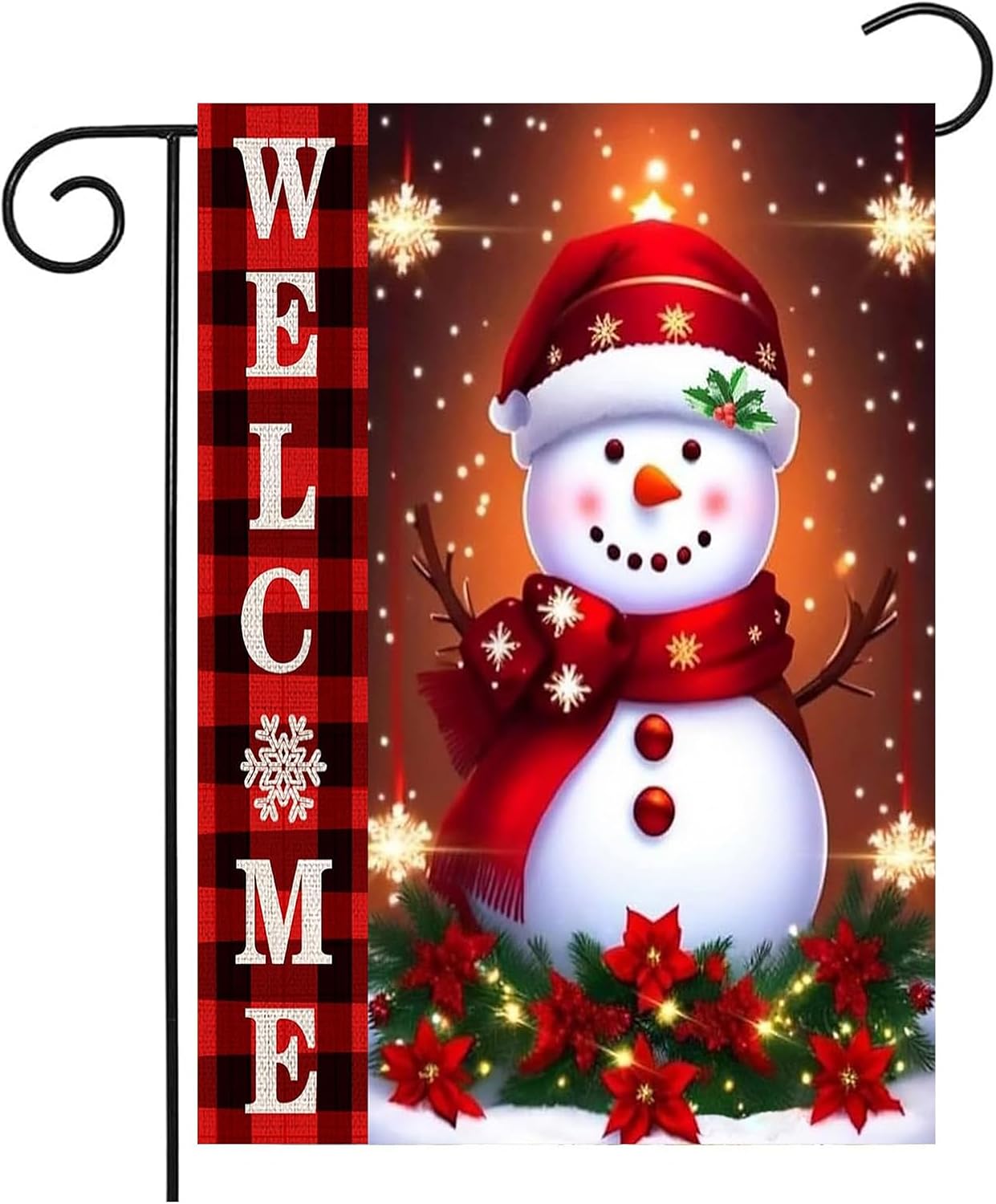 BYGFHLYW Winter Garden Flags 12x18 Double Sided