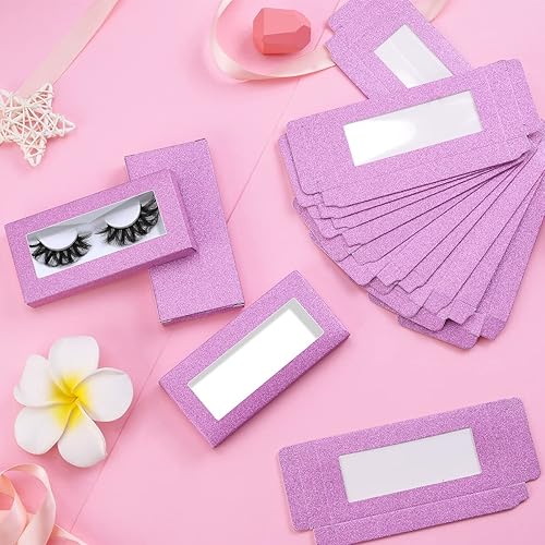 Miniatura 8 de Paquete de 40 pestañas al por mayor, caja de embalaje de pestañas vacías y bandejas de pestañas postizas, 20 cajas de pestañas vacías, caja de