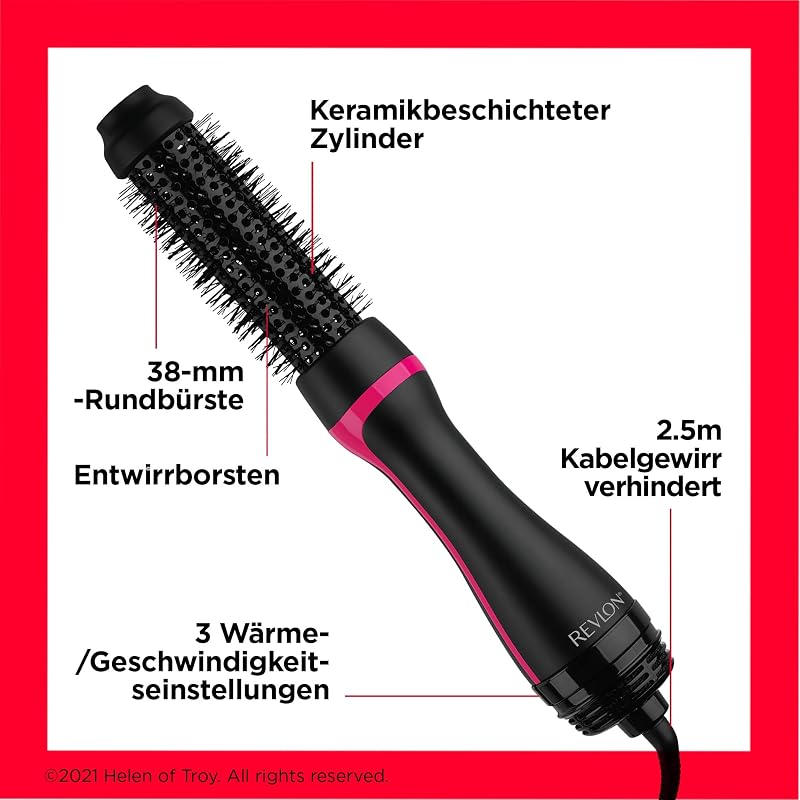 Revlon One-Step Style Booster 38mm Körkefés Hajszárító és Formázó - Kerámia Bevonatú, Ion Technológiával, Dúsabb Hajért