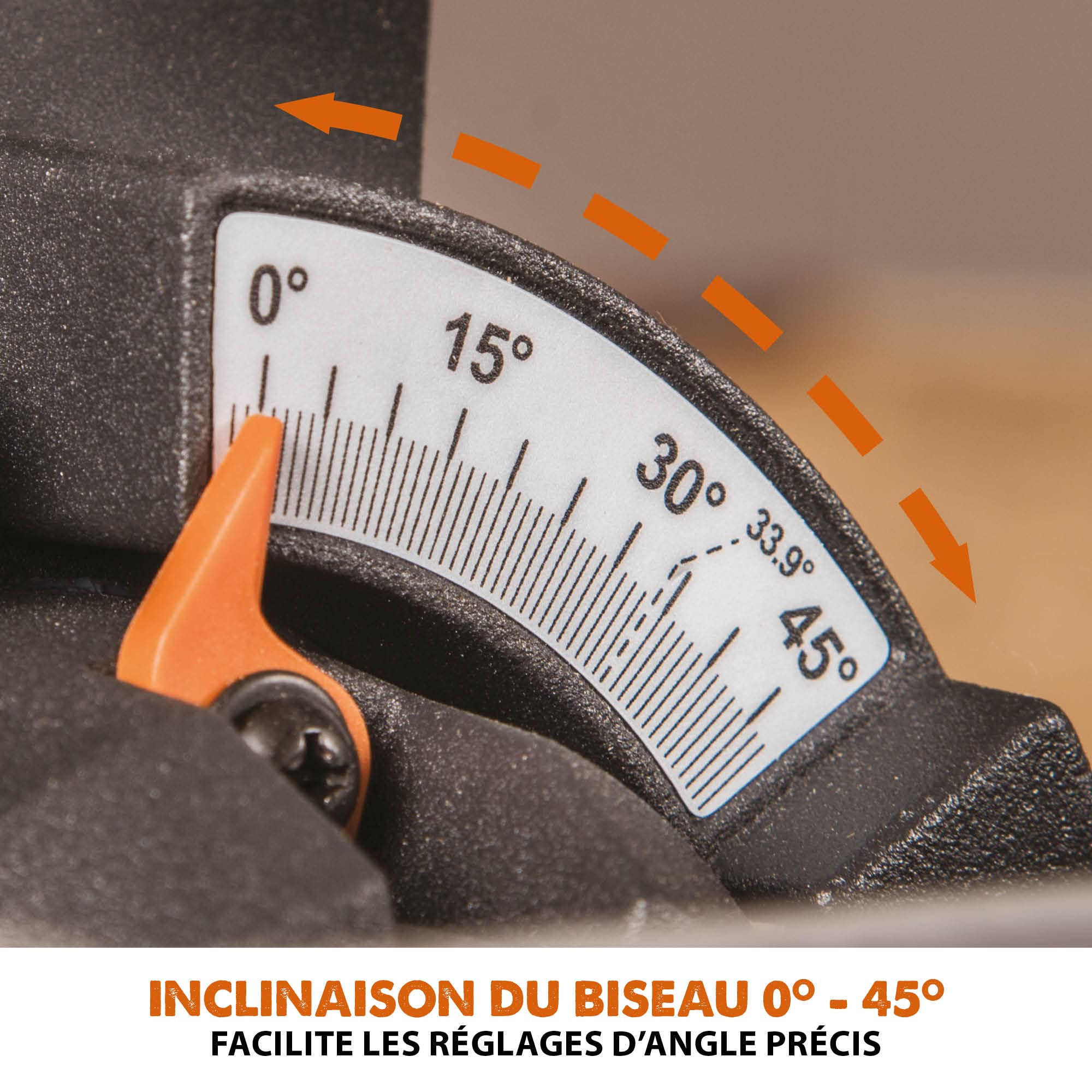 Evolution 047-0003A (R185SMS+) Scie à onglet avec coupe universelle 45°, guide laser à onglet 50° avec lame universelle, noir
