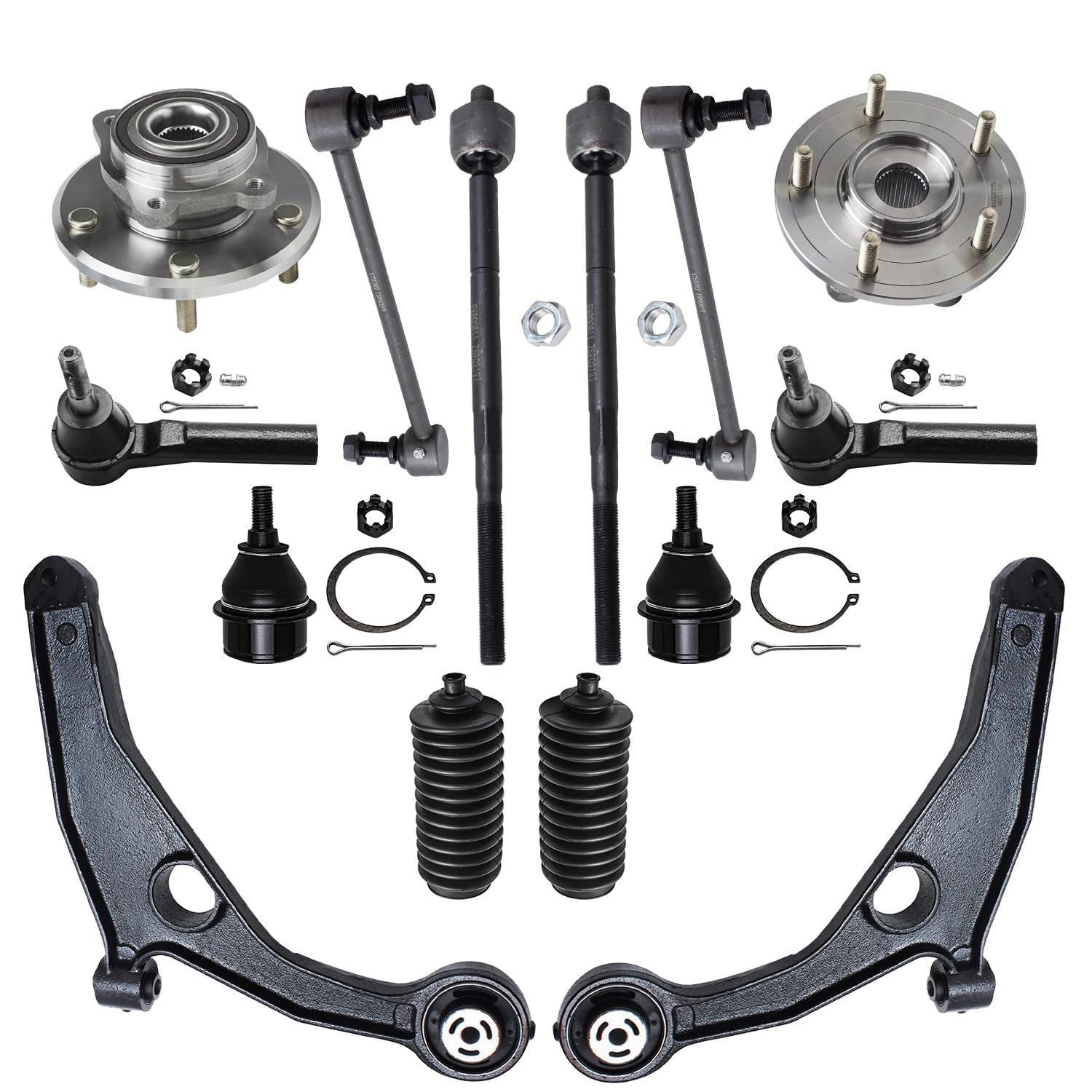 Detroit Axle - 14pc Front End Suspension Kit for 2009-2020 Dodge Journey