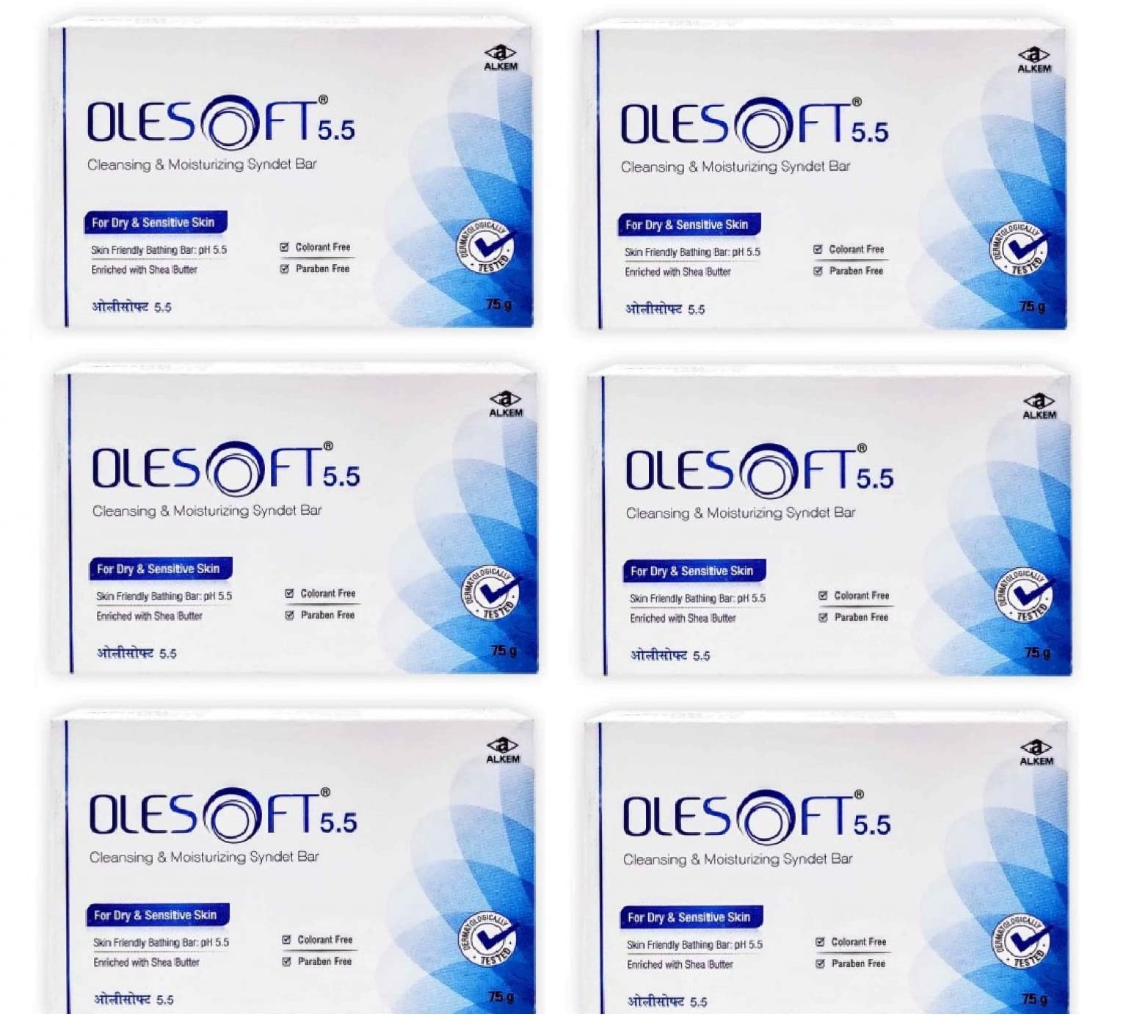 New Olesoft Daily Moisturizing Bar (Pack of 6 * 75gm)